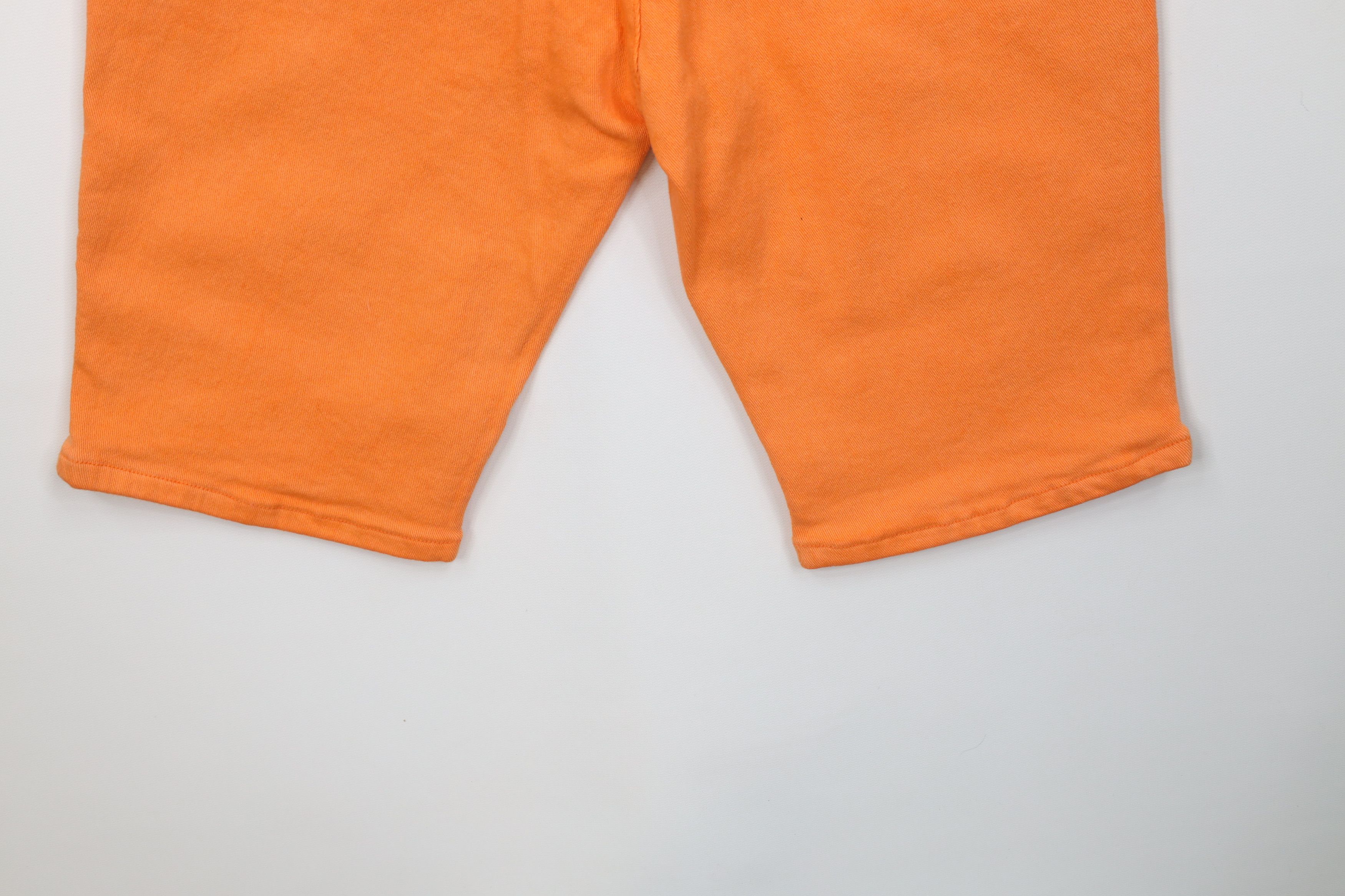 Vintage Deadstock Vintage 90s Streetwear Denim Jean Shorts Orange Size 32" / US 10 / IT 46 - 13 Thumbnail