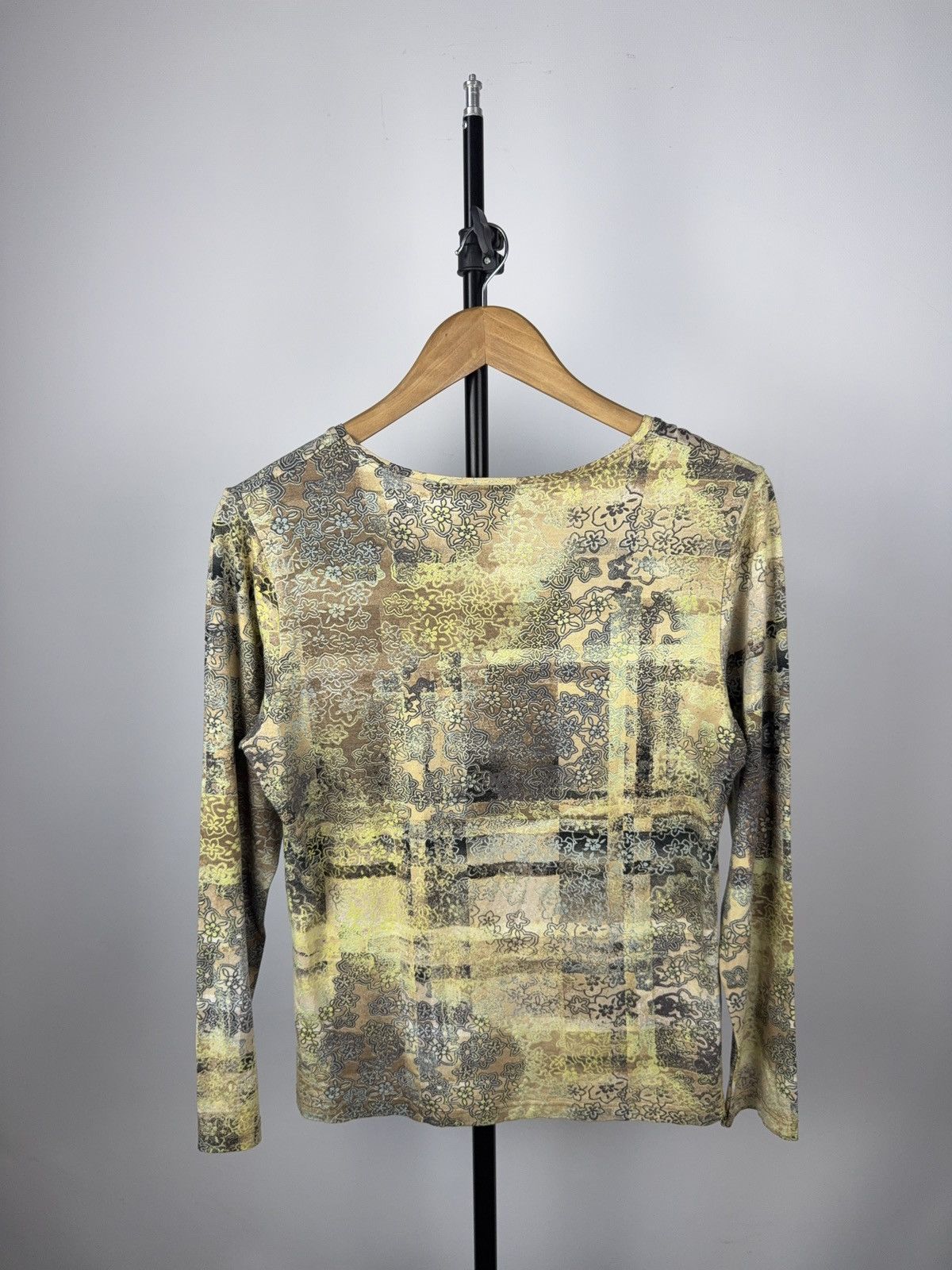 Japanese Brand Vintage Y2K Floral Mesh Long Sleeve Top JPG Aesthetic Size M / US 6-8 / IT 42-44 - 4 Thumbnail