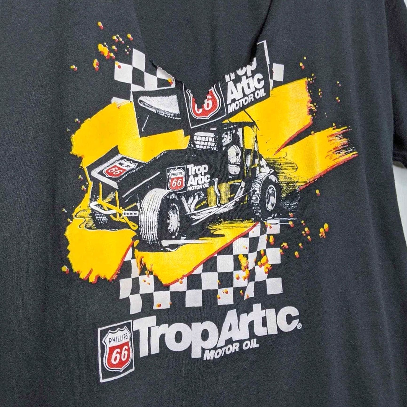 Route 66 VINTAGE Race Car Trop Artic Route 66 VTG Single Stitch Shirt Checkered XL Black Unisex Adults Mens Womens Size XL / US 12-14 / IT 48-50 - 7 Thumbnail