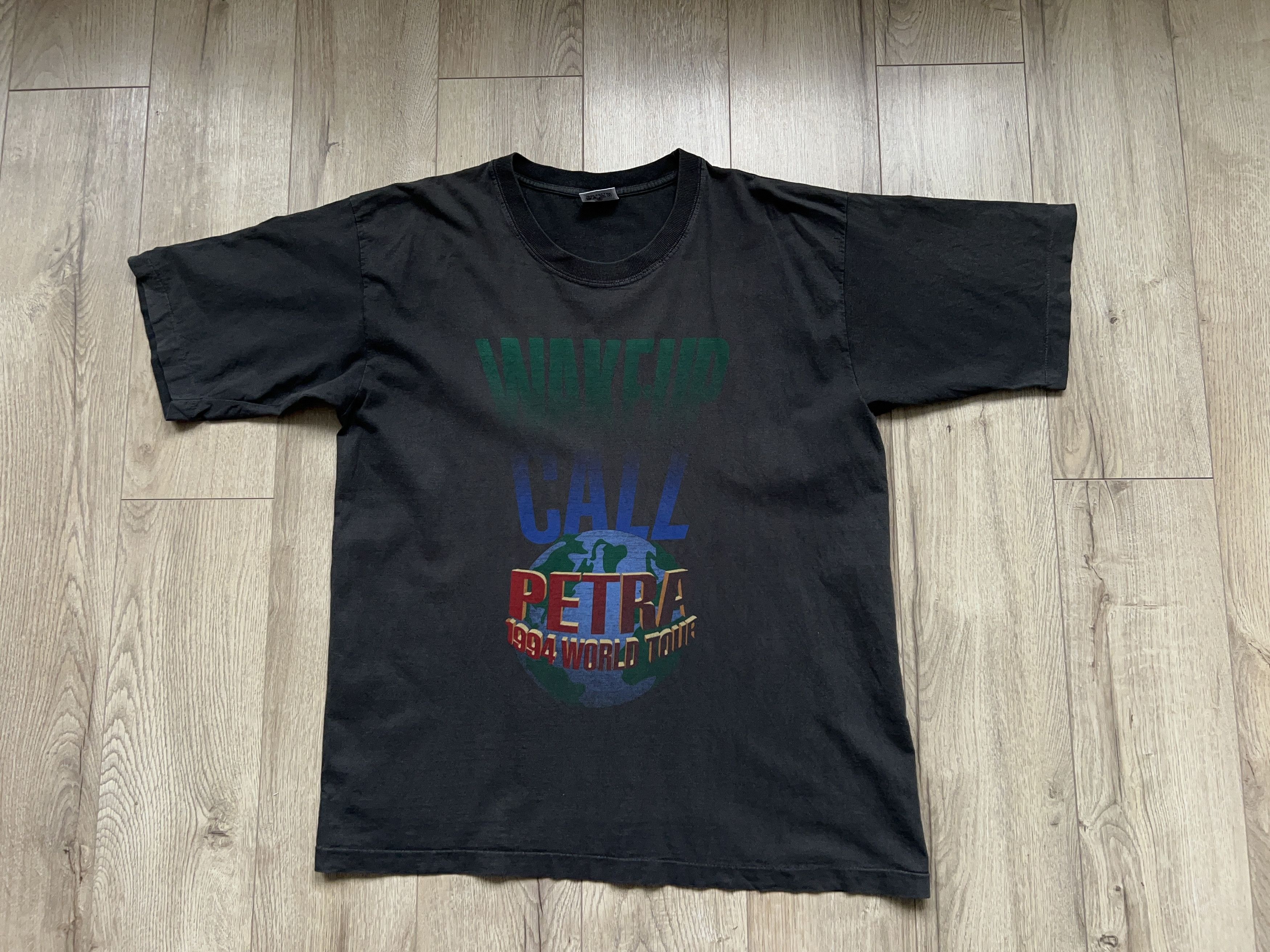 Band Tees × Vintage Petra Wake Up Call World 1994 Tour Christian T Shirt Tee Size US XL / EU 56 / 4 - 1 Thumbnail