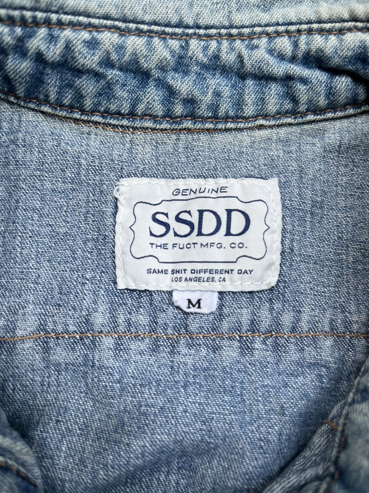 FUCT FUCT SSDD WASHED DESERT ANGEL DENIM SHIRT Size US M / EU 48-50 / 2 - 8 Thumbnail
