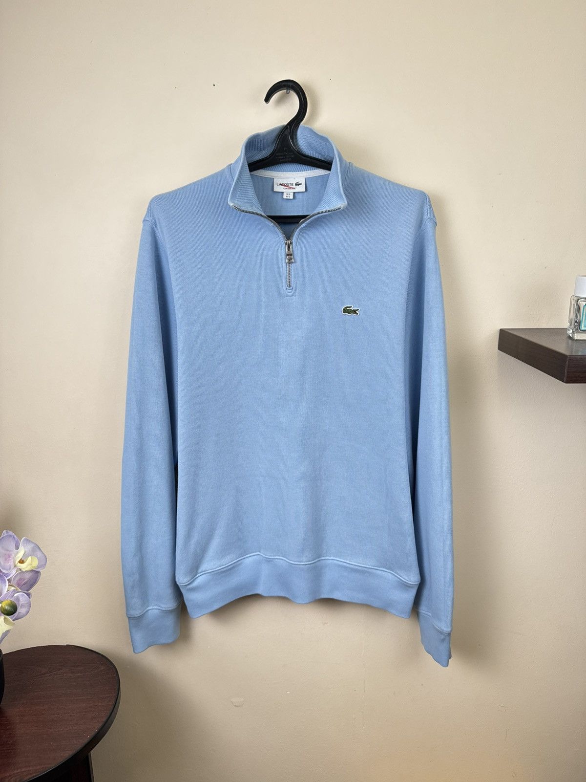 Lacoste Lacoste Sweater Men 1/4 Zip Blue Knit L Sweatshirt Luxury Size US L / EU 52-54 / 3 - 15 Thumbnail