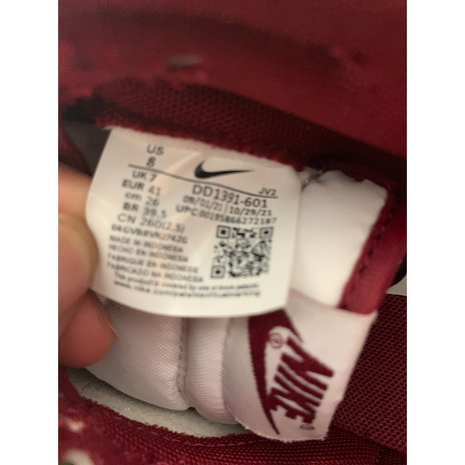 Nike Nike Dunk Low Team Red White Size 8 Brand New SHIPS NOW Size US 8 / EU 41 - 7 Thumbnail