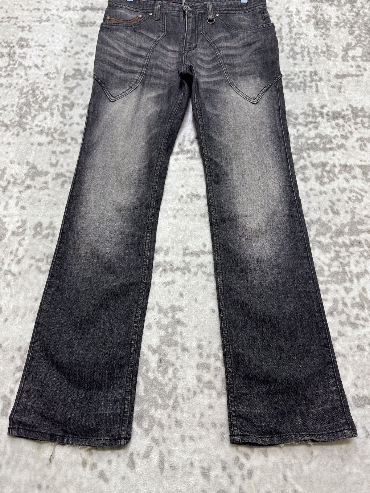 Nicole Club Vintage Nicole Club For Men Snake Pattern Flared Denim Jeans Size US 31 - 6 Thumbnail