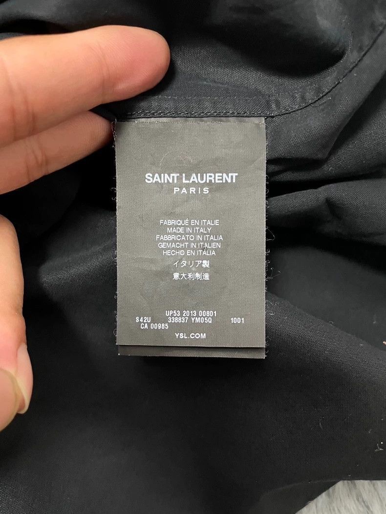 Saint Laurent Paris Saint Laurent Paris Saint Laurent Black Sheer Layered Shir Size US S / EU 44-46 / 1 - 5 Thumbnail