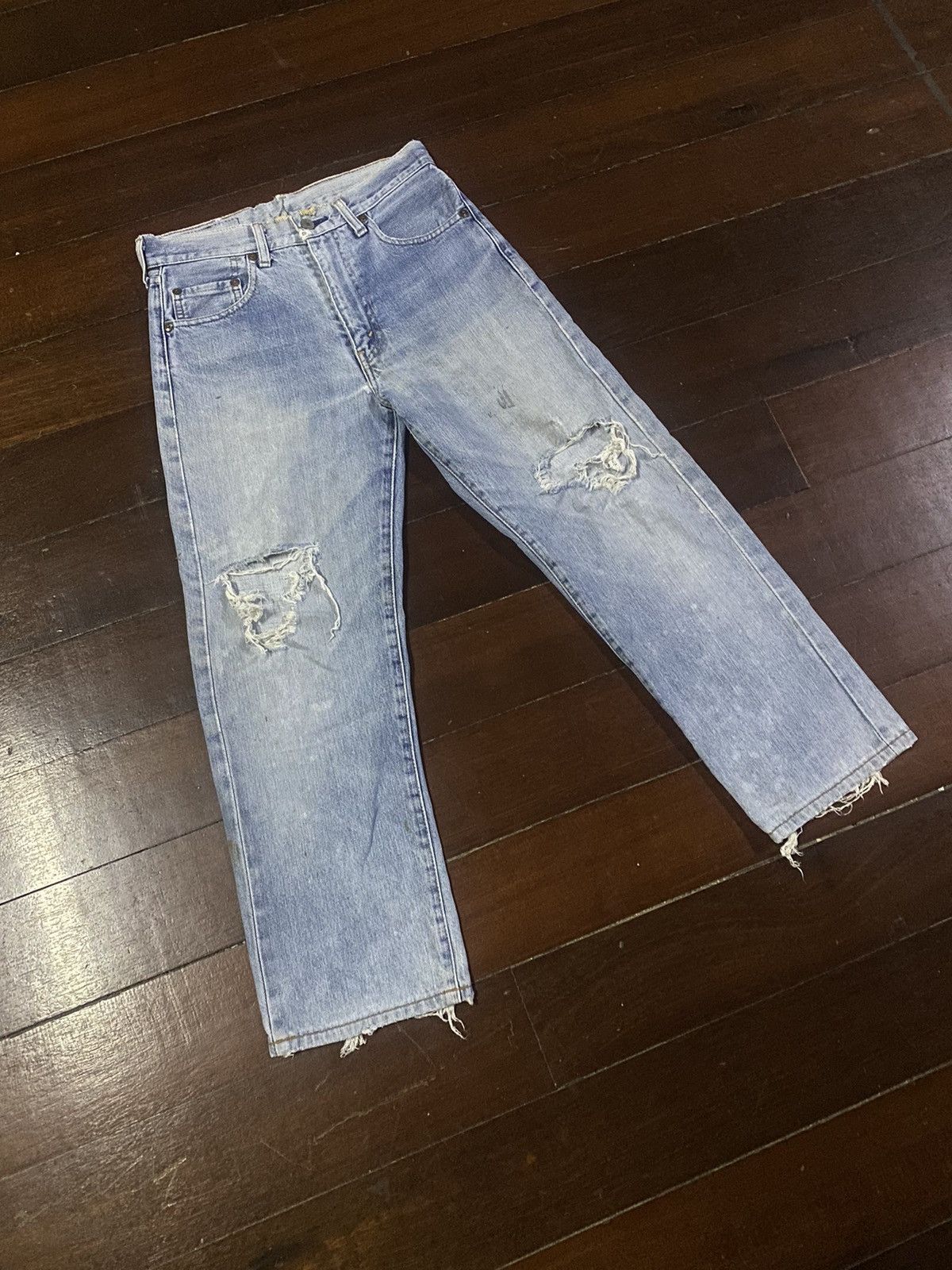 Levi's Vintage 90s levis BIG E LVC distressed selvedge denim Size 30" / US 8 / IT 44 - 2 Thumbnail