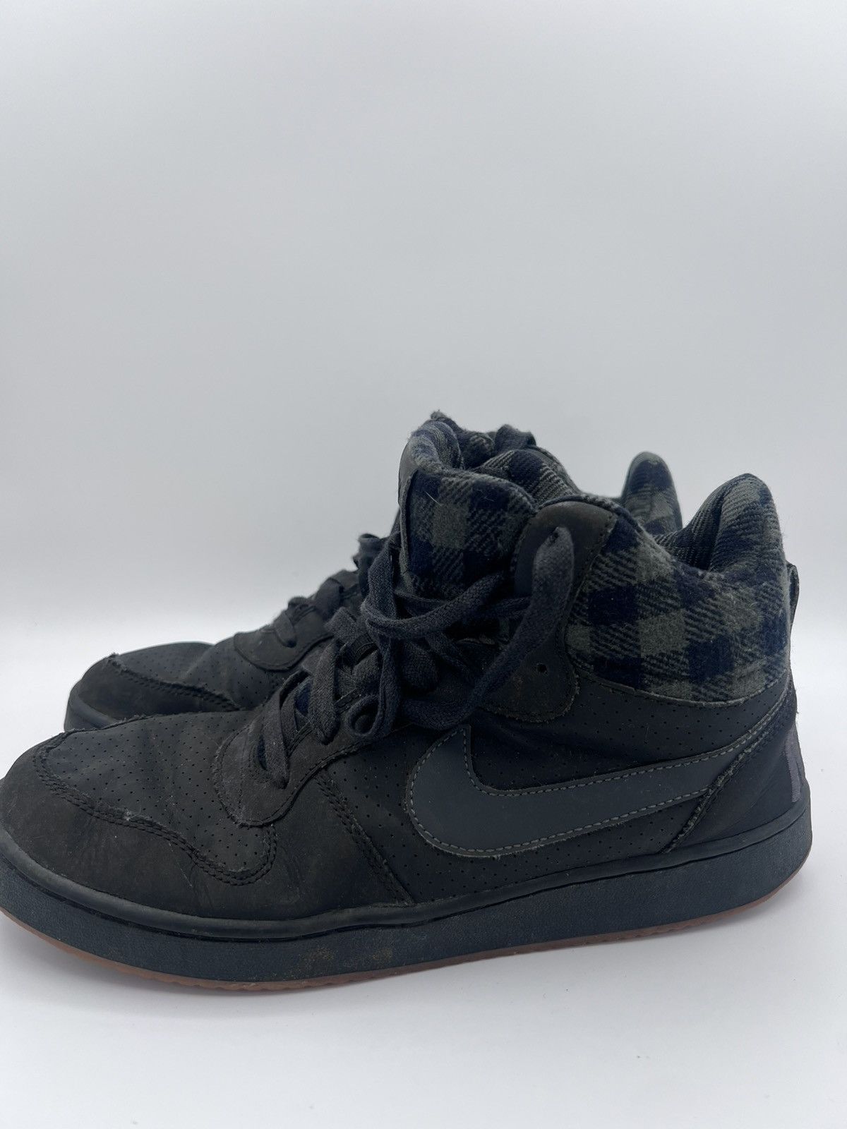 Nike Nike Court Borough Mid Mens Size 9 Black Plaid Anthracite Size US 9 / EU 42 - 3 Thumbnail