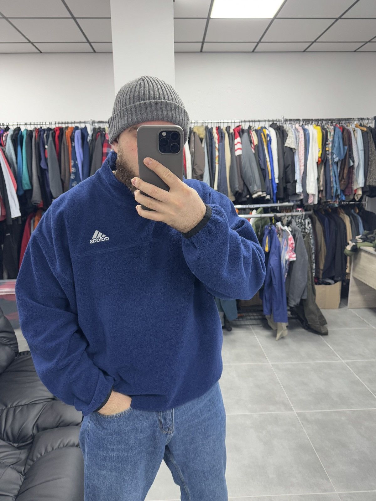 Adidas × Vintage Vintage Adidas Fleece Sweatshirt Size L Size US L / EU 52-54 / 3 - 2 Thumbnail