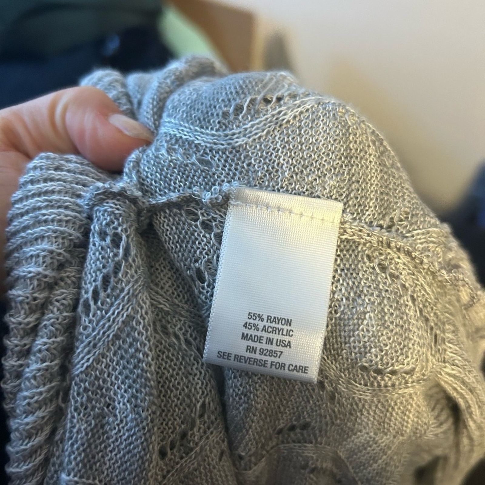 Other Dressbarn Gray Knit Ruffle Sweater Vest Size XL / US 12-14 / IT 48-50 - 4 Thumbnail