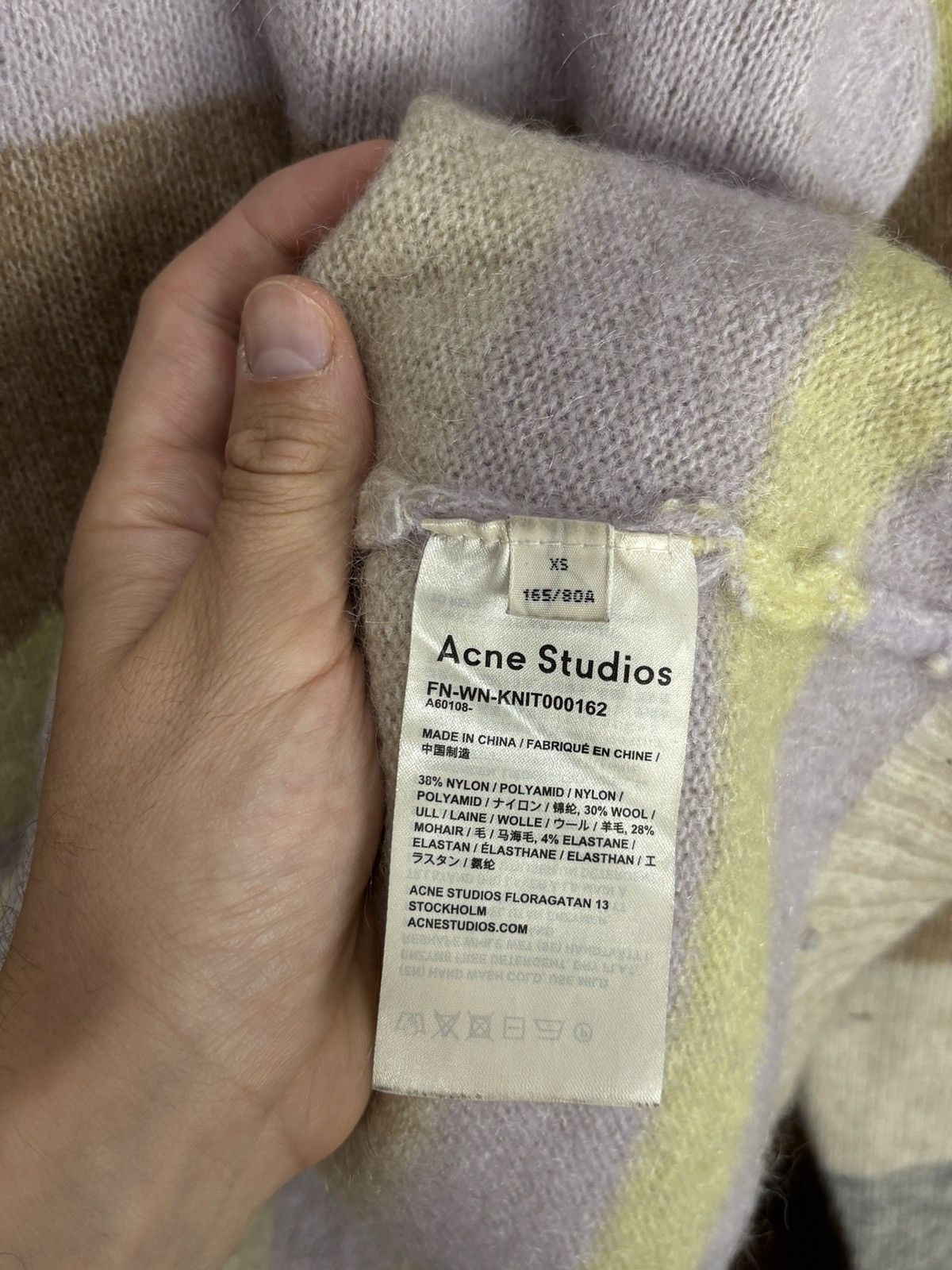 Acne Studios Acne Studios Mohair Striped Vintage Rainbow Sweater Size US XS / EU 42 / 0 - 8 Thumbnail