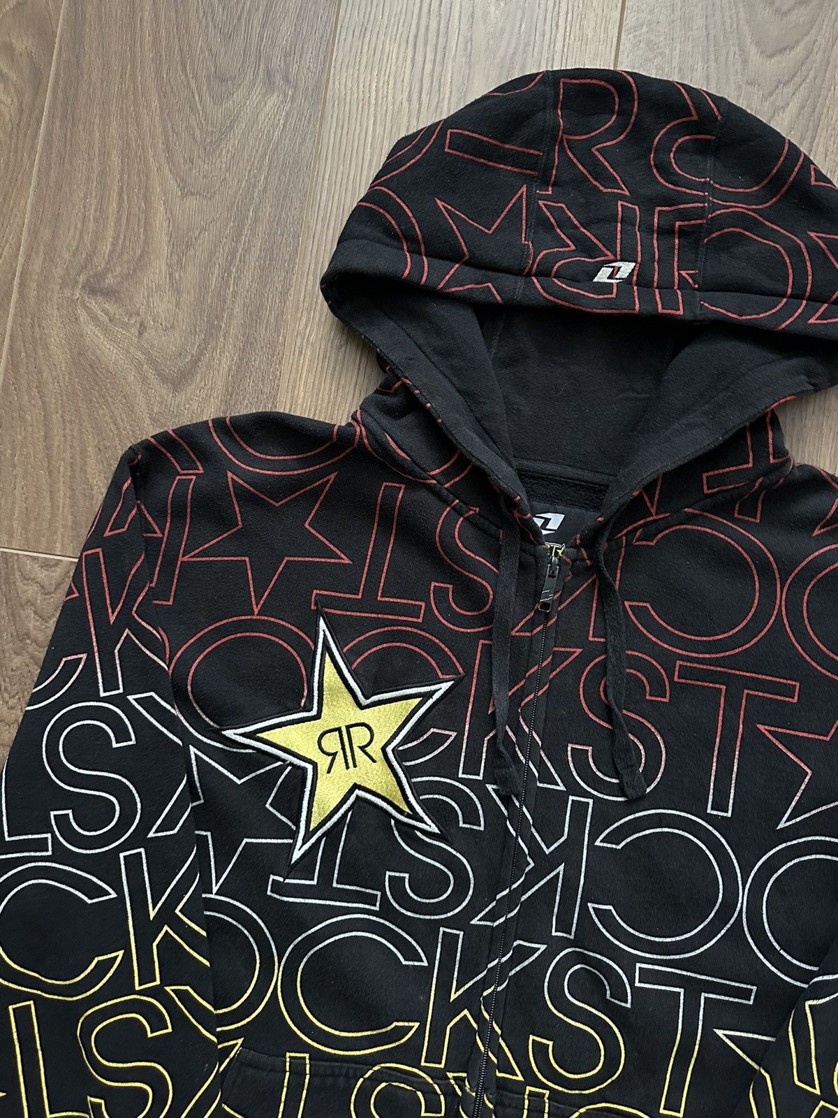 Rockstar Games × Vintage Rockstar Vintage Monogram Logo Full Zip Cotton Hoodie Size US L / EU 52-54 / 3 - 3 Thumbnail