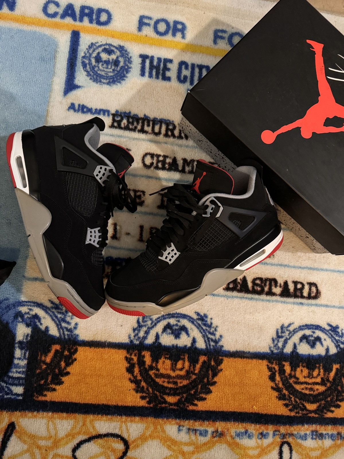 Jordan Brand Jordan Bred 4 Size US 10 / EU 43 - 1 Thumbnail