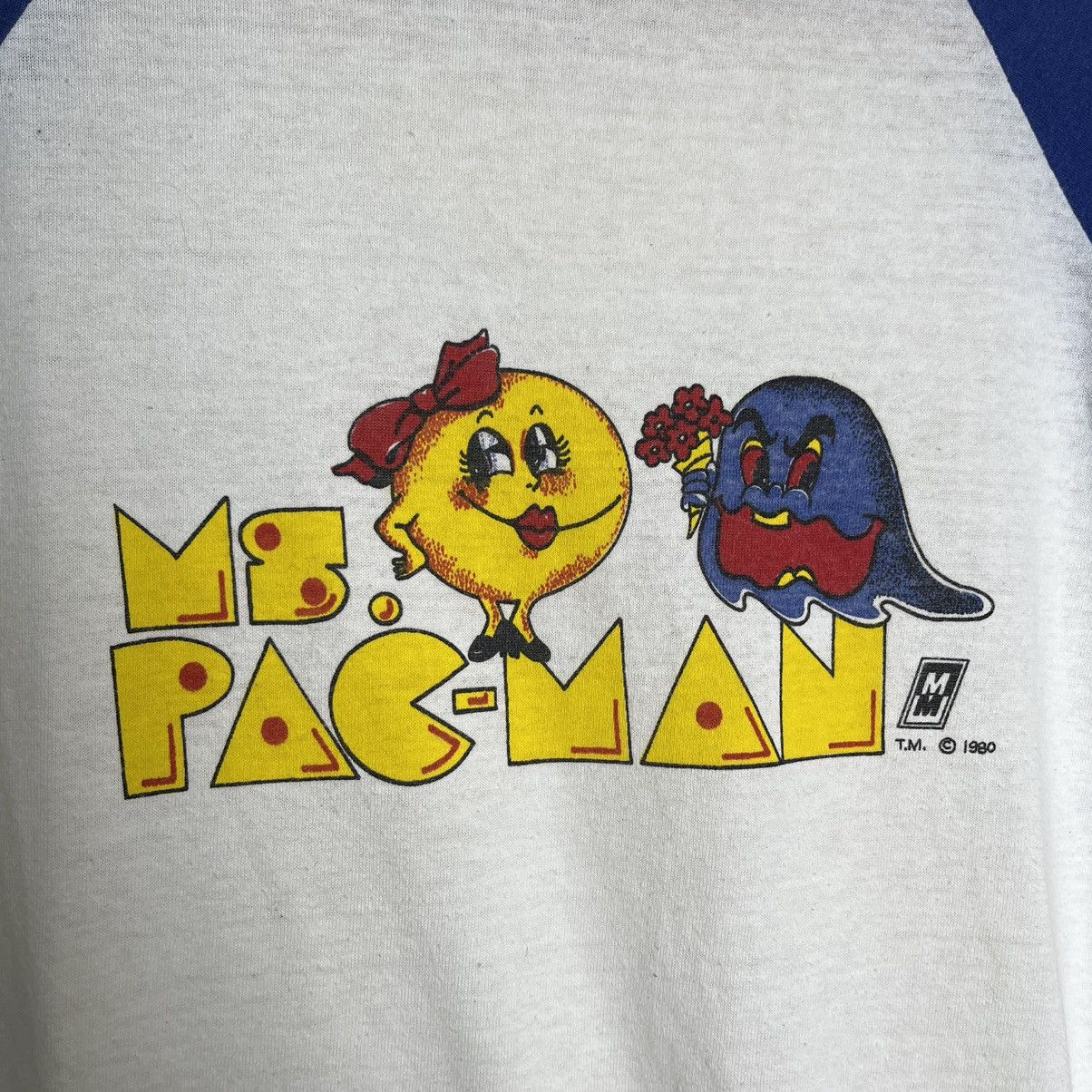 Vintage 1980's Ms. Pac-Man Video Game 3/4 Raglan Size US M / EU 48-50 / 2 - 4 Thumbnail
