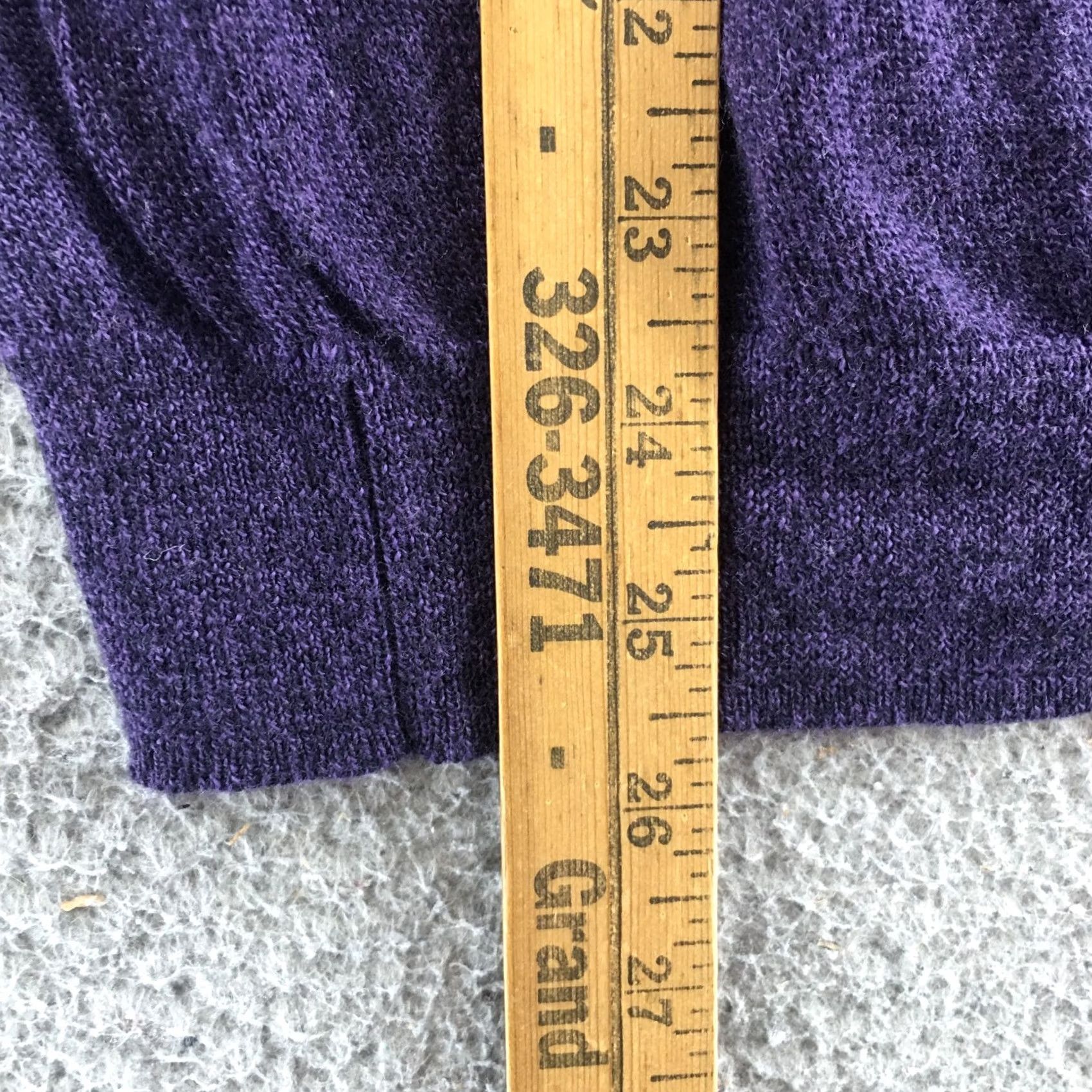 Calvin Klein Calvin Klein Sweater Womens 8 Purple Merino Wool Long Sleeve V-Neck Pullover Knit Casual Fall Winter Size M / US 6-8 / IT 42-44 - 7 Thumbnail
