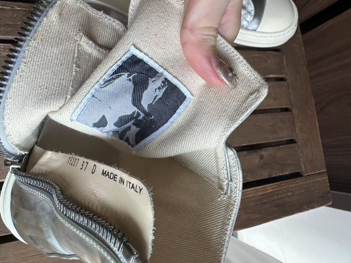 Rick Owens × Rick Owens Drkshdw Rick Owens ramones canvas silver sneakers size 37 Italy wn 7 Size US 7 / IT 37 - 8 Thumbnail