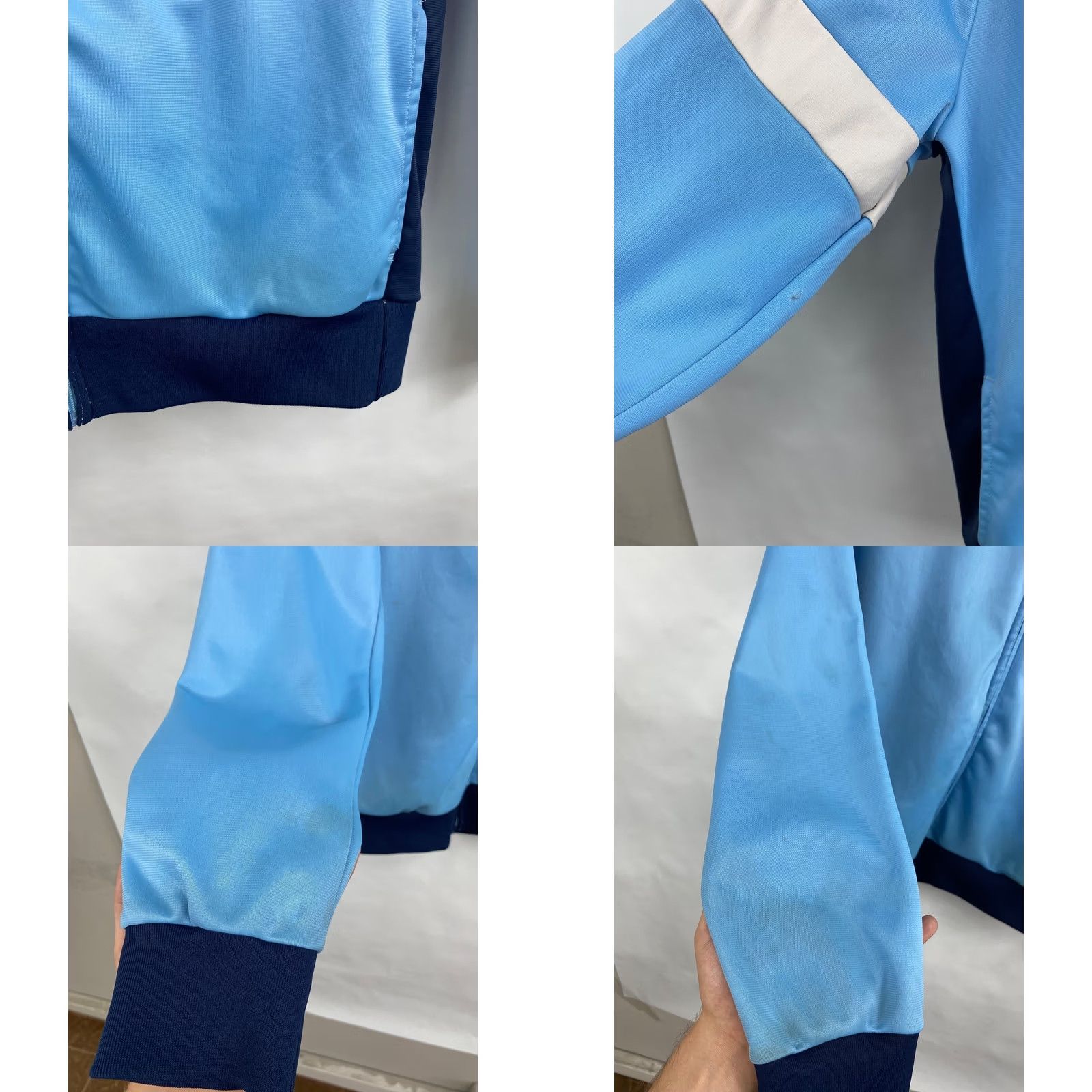 Adidas VINTAGE Adidas Retro Zip Hoodie 80s Olympic Style Rare Y2K Hoodie Mens L Blue Size US L / EU 52-54 / 3 - 9 Thumbnail