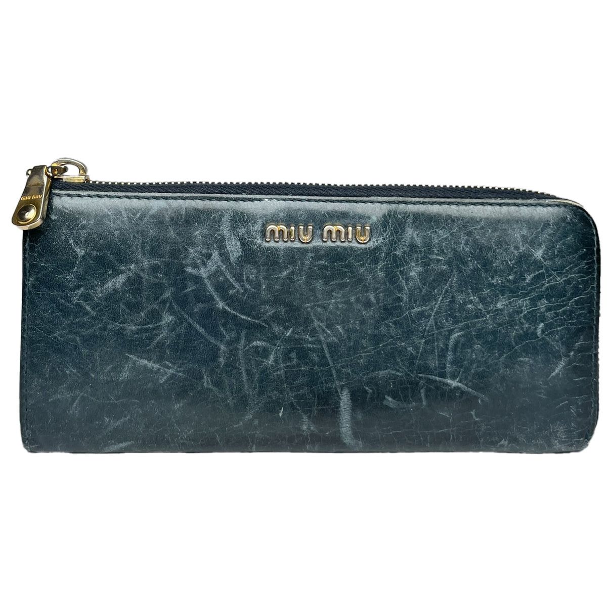 Miu Miu Metallic Leather Wallet Size ONE SIZE - 1 Thumbnail
