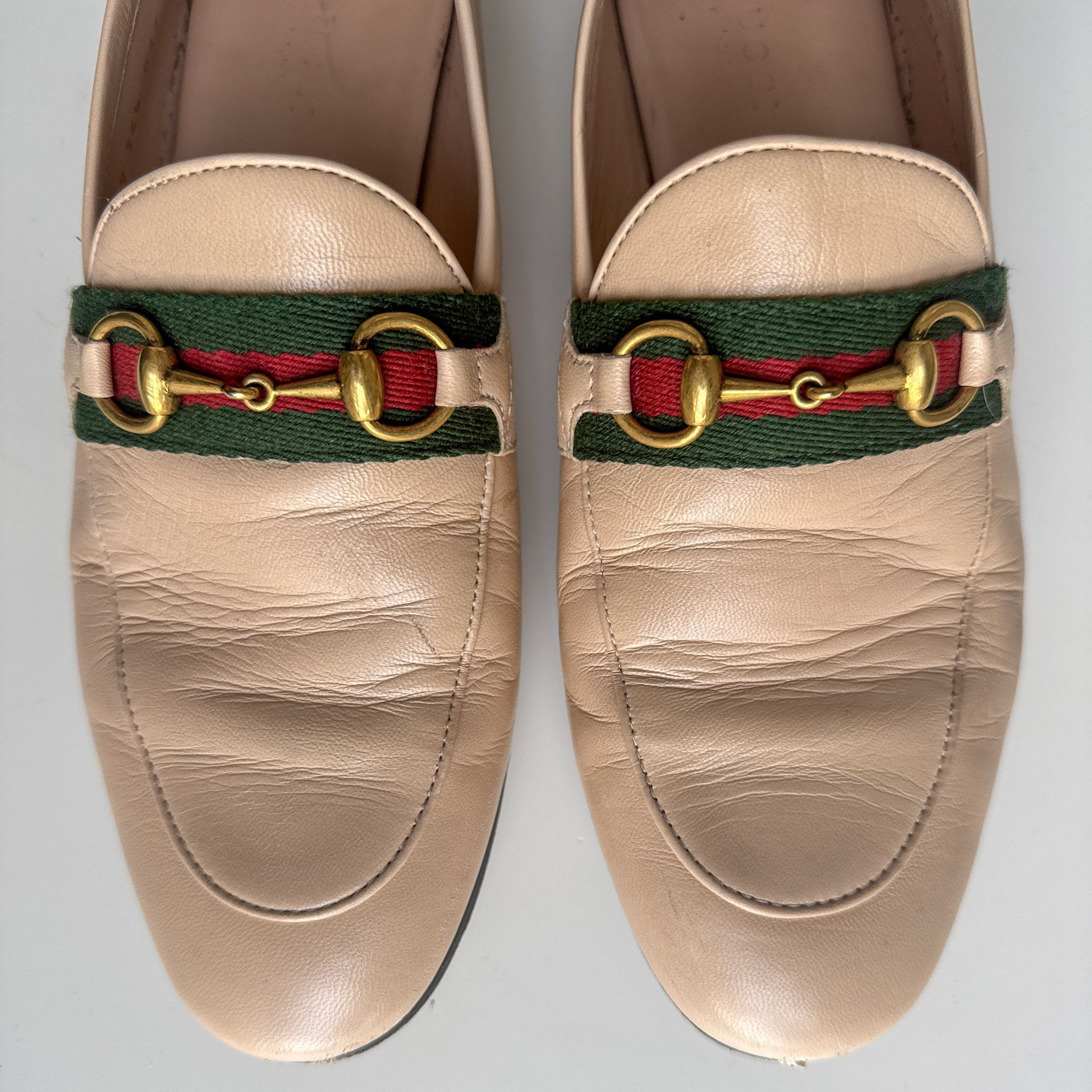 Gucci Gucci brixton horsebit & web convertible loafer in skin rose Size US 6.5 / IT 36.5 - 2 Thumbnail