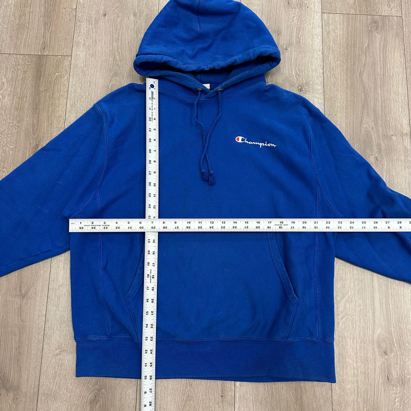 Champion vintage blue Champion reverse weave script Hoodie Sweater Size US L / EU 52-54 / 3 - 4 Thumbnail