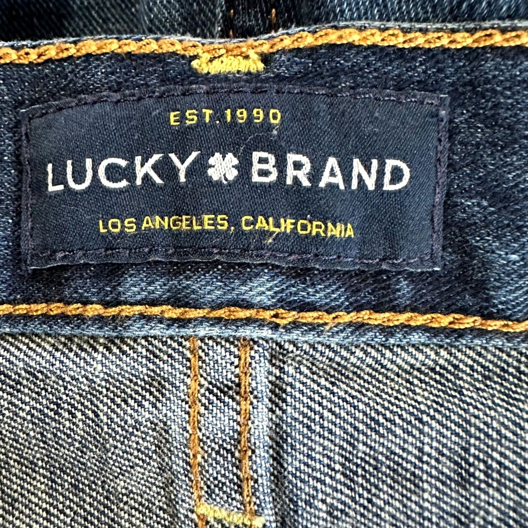 Lucky Brand Lucky Brand 221 Mens Straight Jeans 38X32 Blue Distressed Candiani Denim Jeans Breathing Pockets Cotton Casual Walking Adult Comfort Mens Size US 38 / EU 54 - 4 Thumbnail