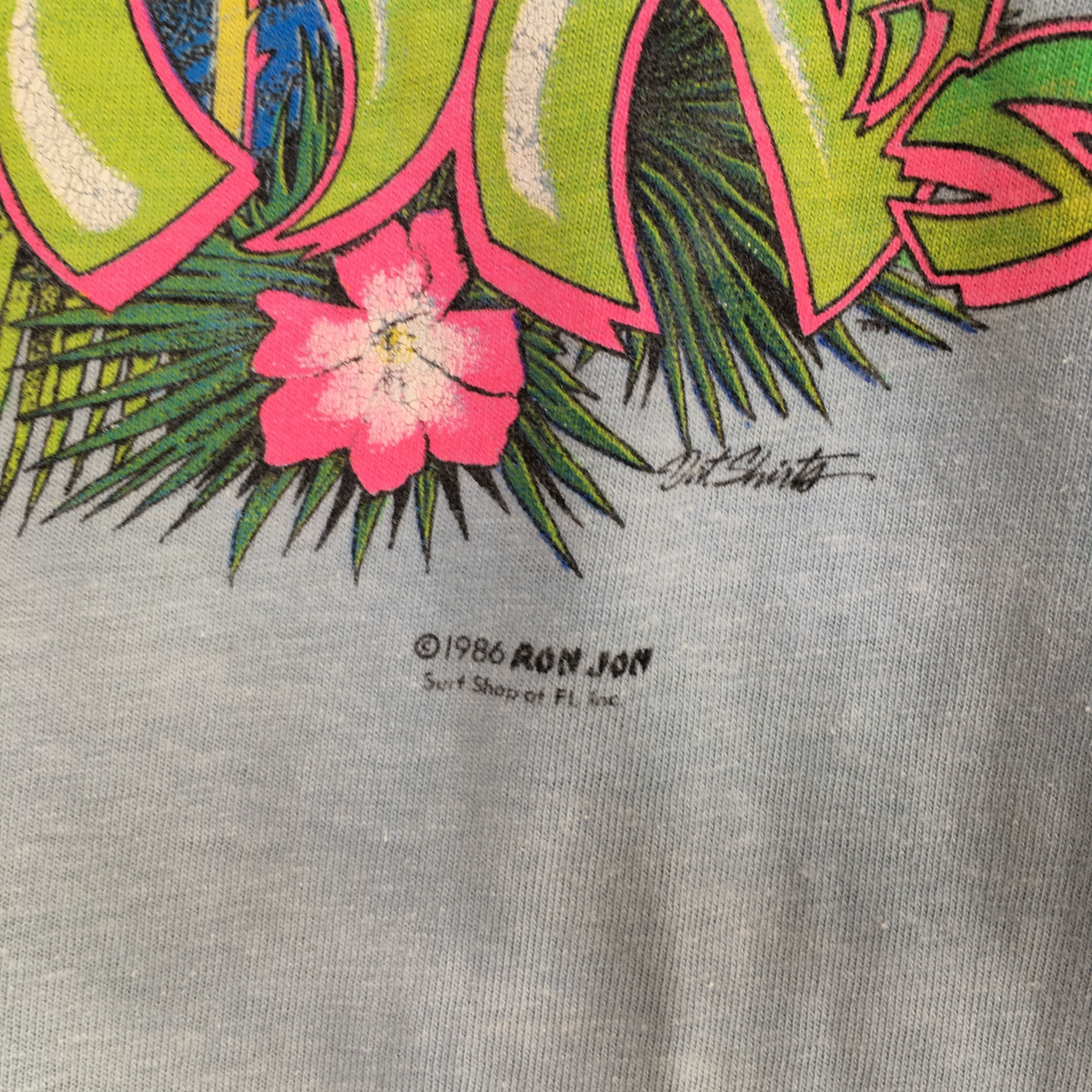 Hanes × Ron Jon Surf Shop Vintage 1980s Ron Jon Surf Shop Surfing Tshirt Medium Size US M / EU 48-50 / 2 - 8 Thumbnail