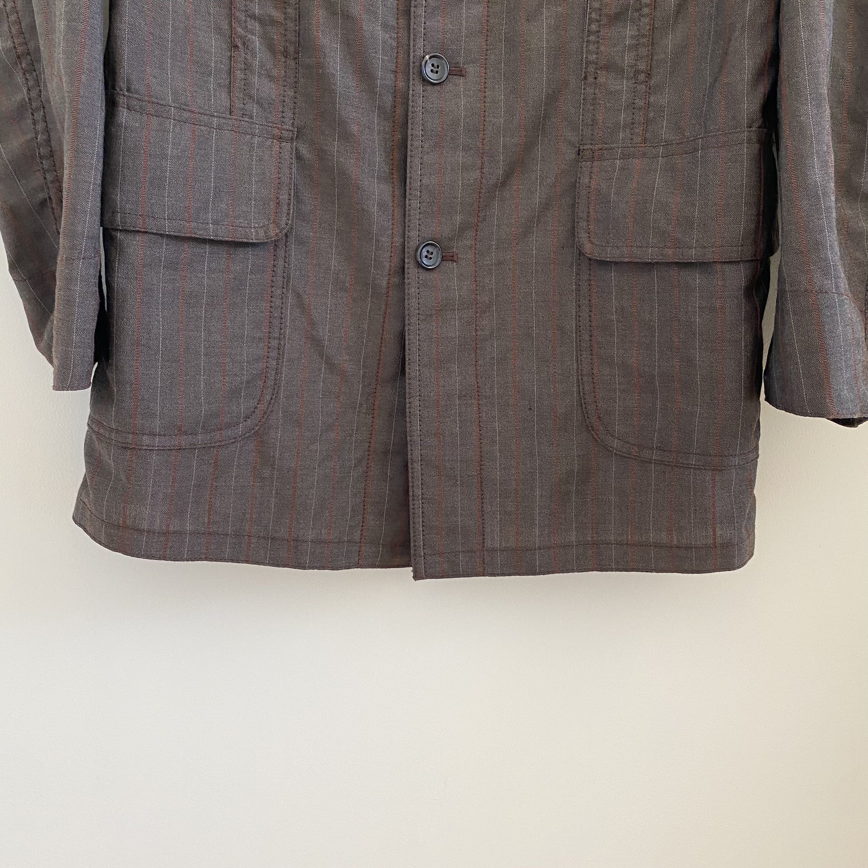 Comme des Garcons × Comme des Garcons Homme Comme des Garcons Homme 2003 Striped Long Overcoat Size US M / EU 48-50 / 2 - 4 Thumbnail