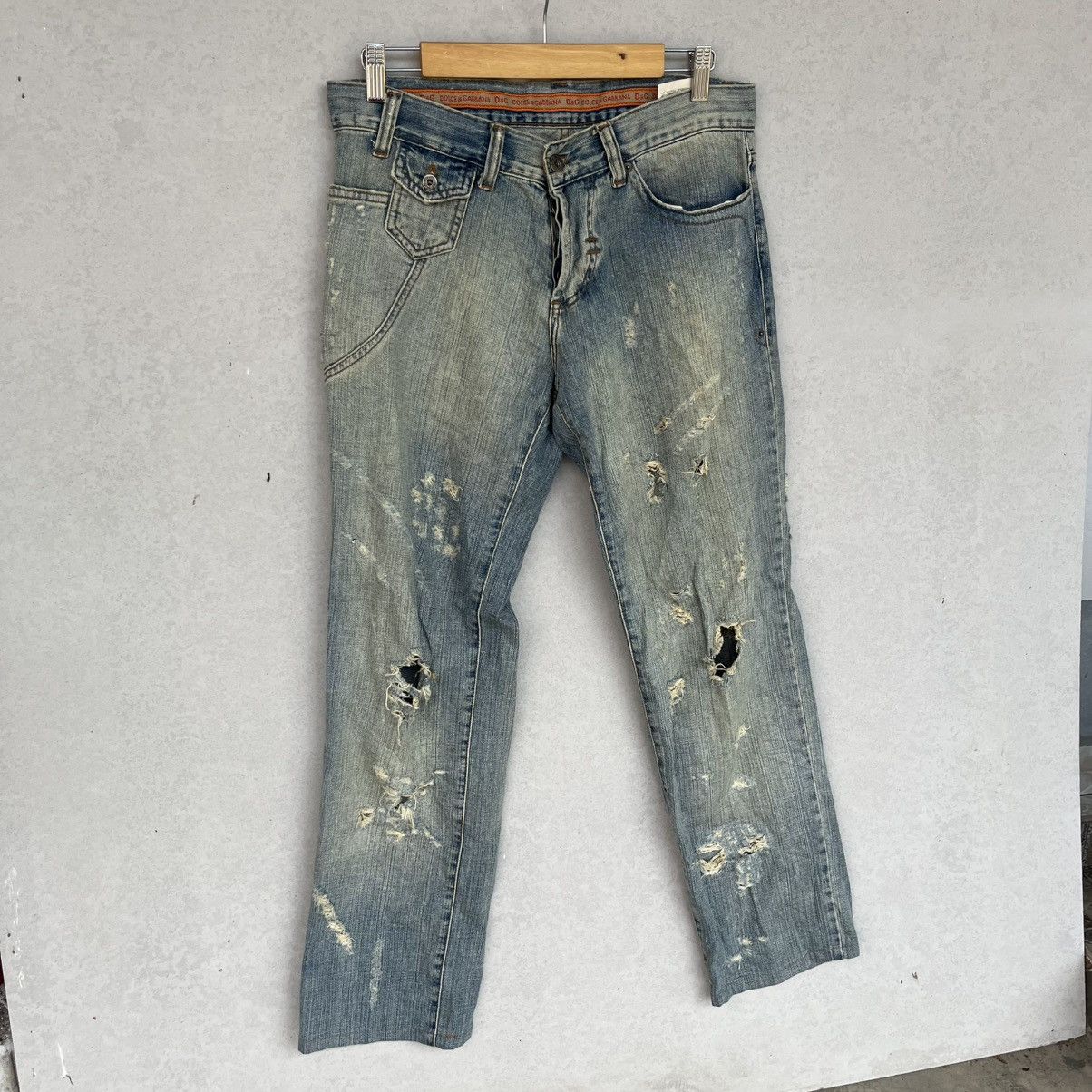 Other vintage DG Blue Jeans Denim Pullover Jumper Size S W17 L29 Size US 26 / EU 42 - 3 Thumbnail
