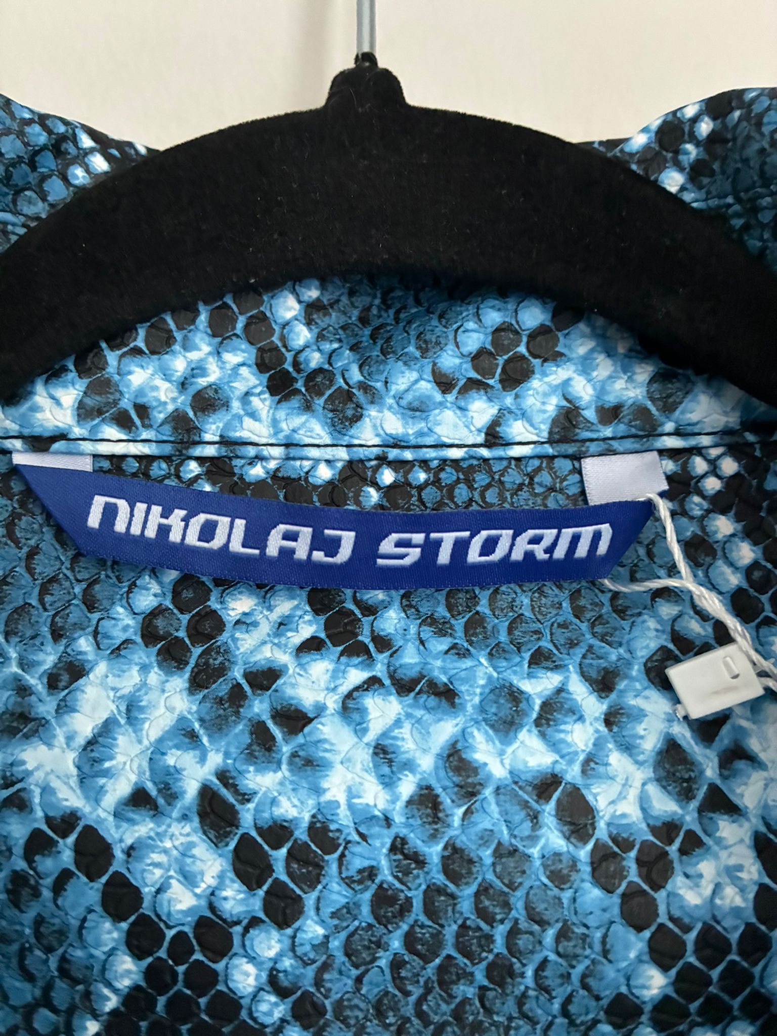 Designer Mykonos snake skin shirt Nikolaj Storm abstract art oversize Size US L / EU 52-54 / 3 - 4 Thumbnail