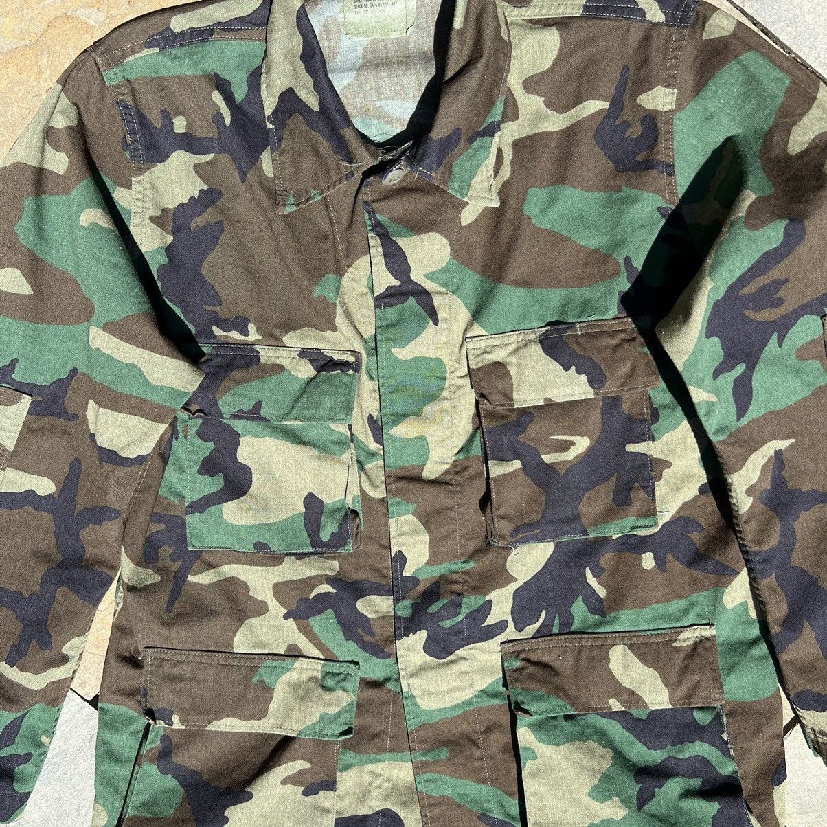 Vintage Y2K Woodland Camo Cargo Utility Jacket Size US M / EU 48-50 / 2 - 4 Thumbnail