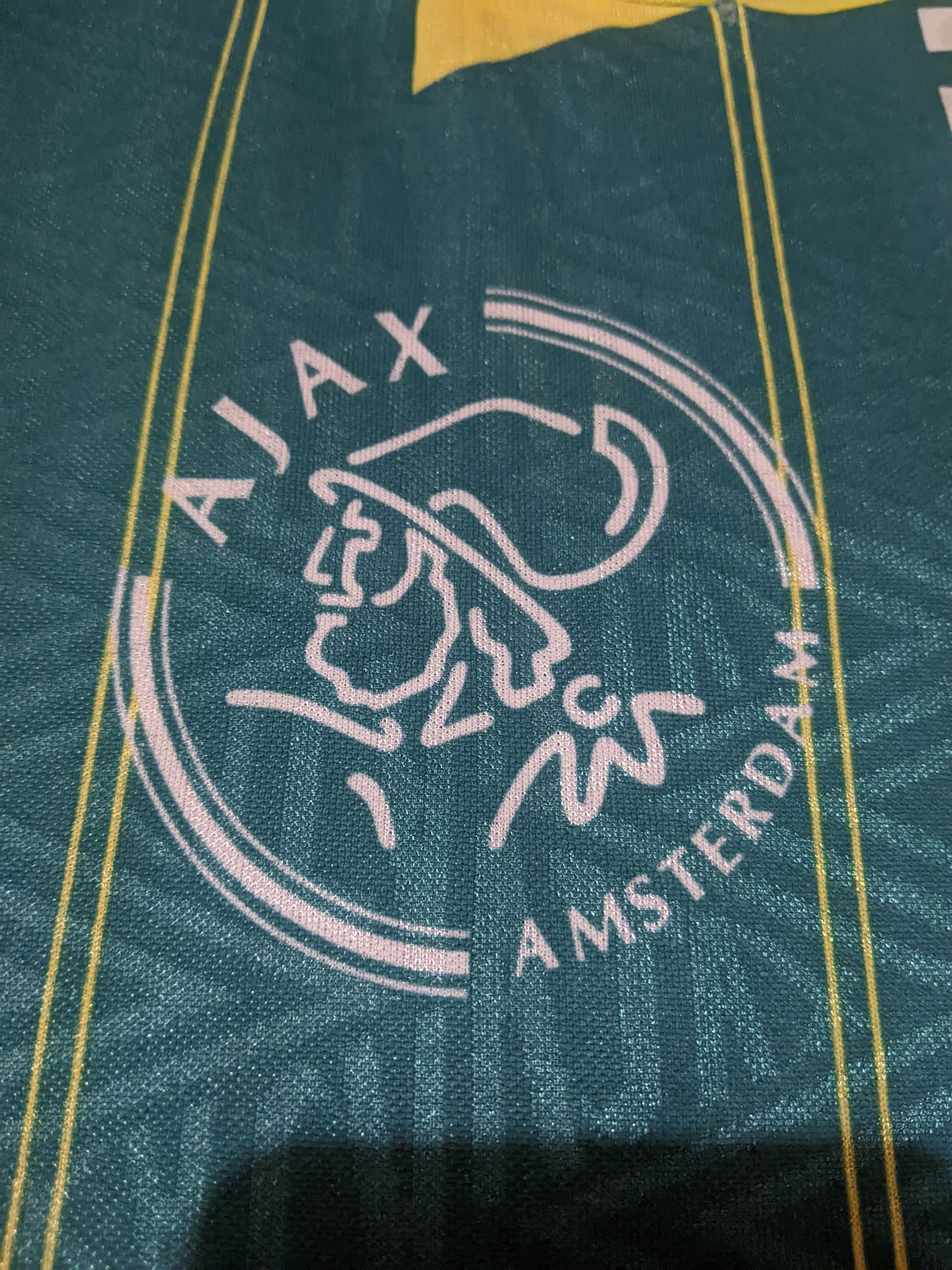 Umbro Ajax 1991-1993 ABN-AMRO BERGKAMP football shirt Size US L / EU 52-54 / 3 - 7 Thumbnail