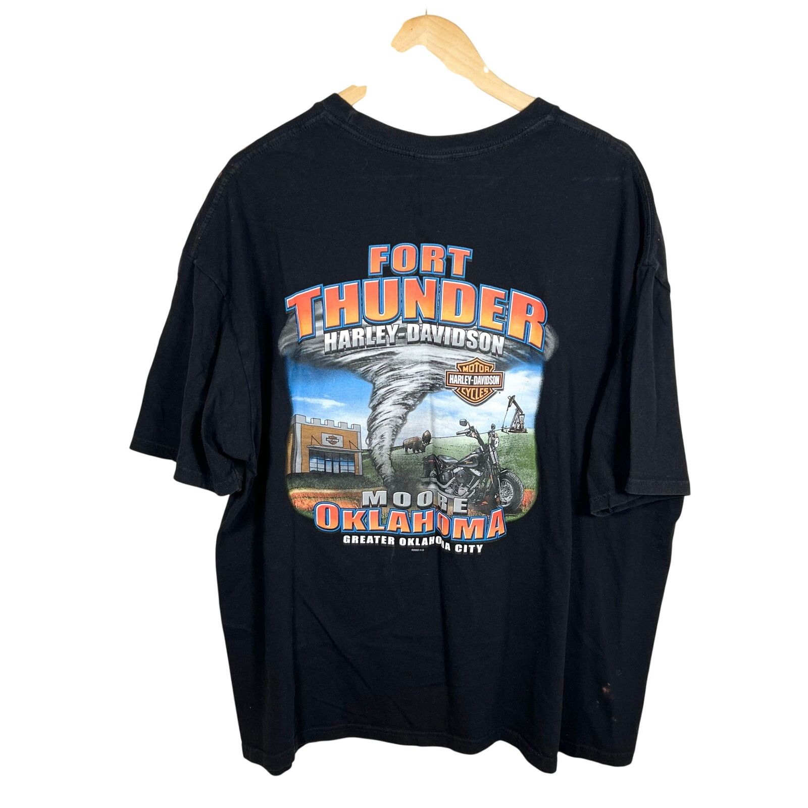 Harley Davidson Harley Davidson Clown Black Shirt Oklahoma City XXL 25x31 Size US XXL / EU 58 / 5 - 2 Thumbnail