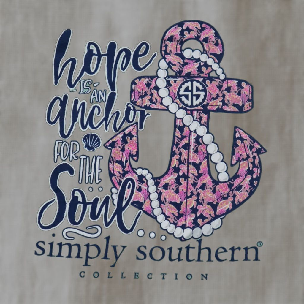 Hope Simply Southern Shirt Ladies Small Blue "Hope Is an Anchor for the Soul" T-Shirt Womens Small Blue 90s? Size S / US 4 / IT 40 - 1 Thumbnail