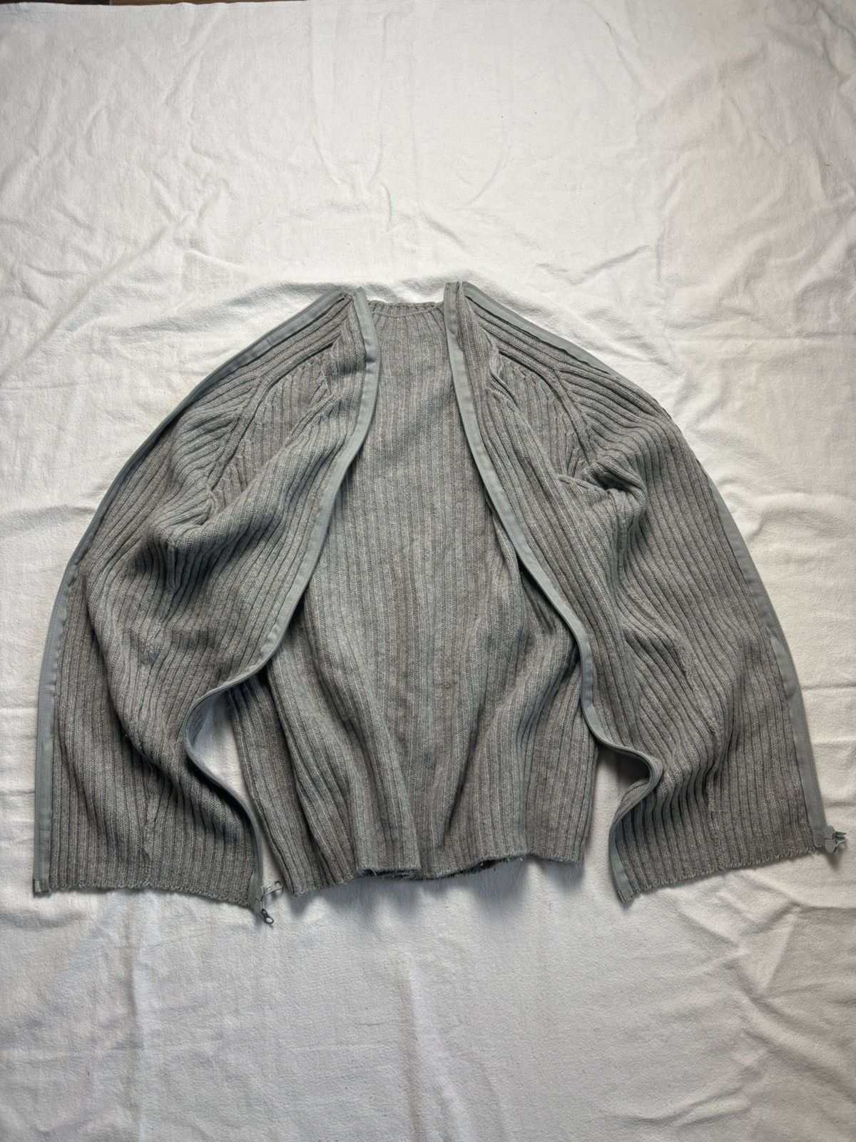 Japanese Brand × Vintage Avant garde full zip knitted sweater diesel lgb style Size US XL / EU 56 / 4 - 1 Thumbnail