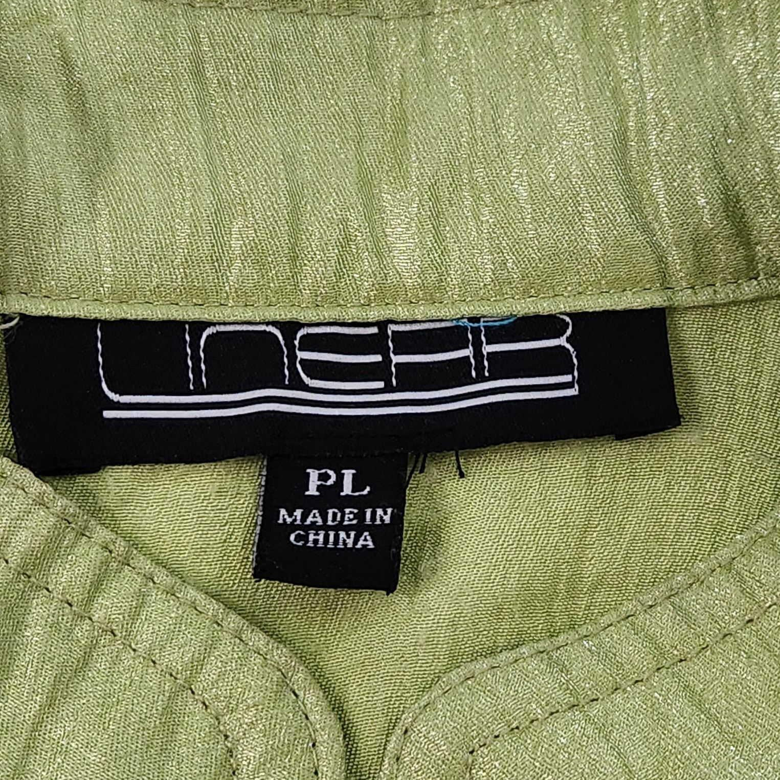 Other Linear Lime Green Shiny Material Button Up Blazer PL Soft Size L / US 10 / IT 46 - 5 Thumbnail