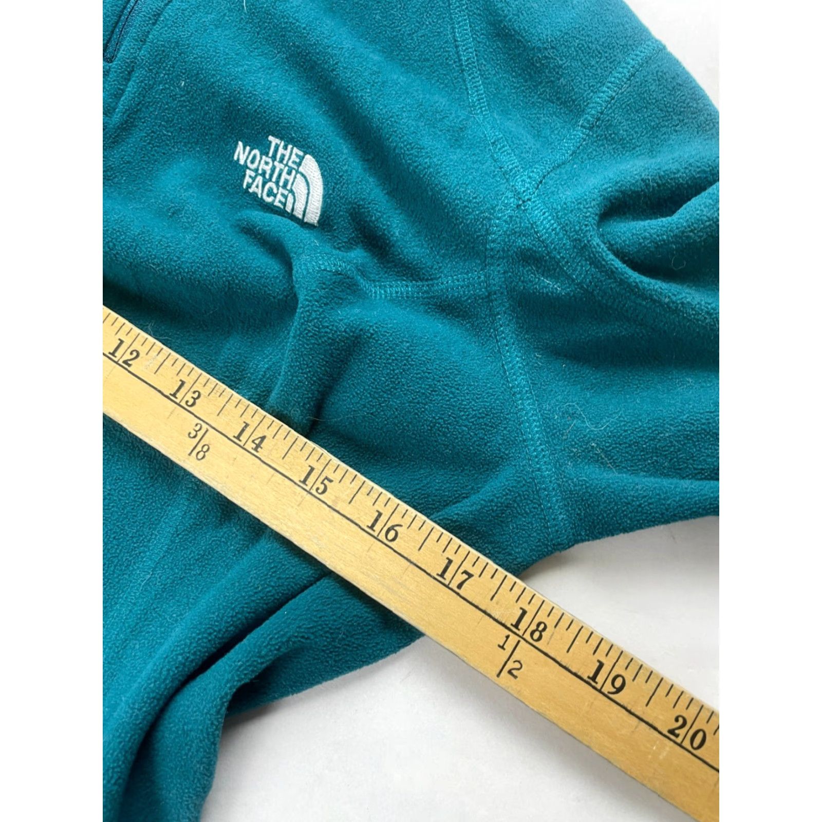 The North Face The North Face Fleece Sweater Women’s Small Teal Pullover Quarter Zip Mock Neck Long Sleeve Velvet? Size S / US 4 / IT 40 - 6 Thumbnail