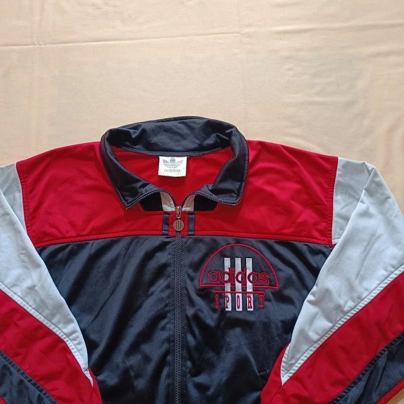 Adidas Vintage 80s Adidas Tracksuit Jacket Medium M Big Logo Size US M / EU 48-50 / 2 - 4 Thumbnail