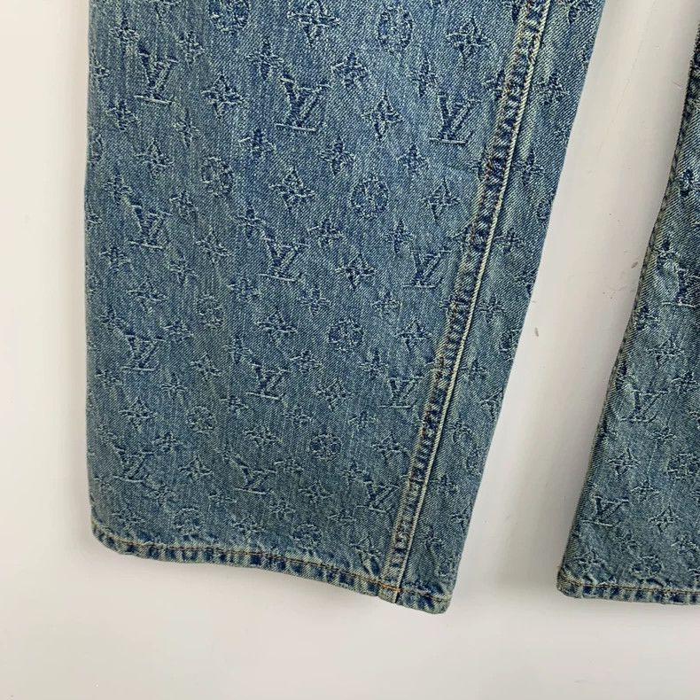 Louis Vuitton Louis Vuitton 25 blue logo jacquard full-print cotton casu Size US 30 / EU 46 - 5 Thumbnail