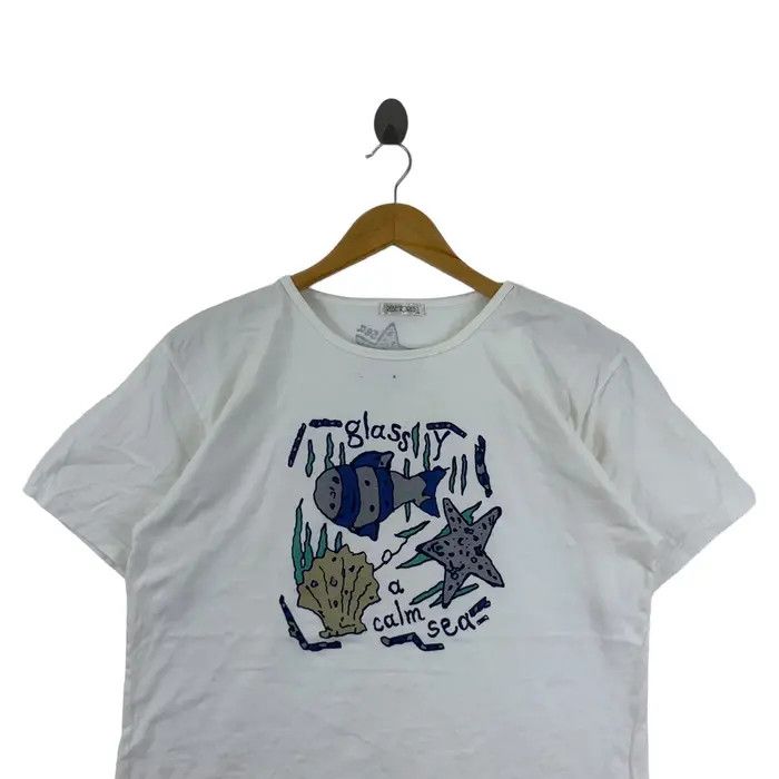 Vintage Vintage REBENTORES PAINTING Glass A Calm Sea Tee Shirt Size L / US 10 / IT 46 - 4 Thumbnail