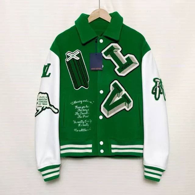 Louis Vuitton Louis Vuitton Men's Green Baseball Jacket Size US M / EU 48-50 / 2 - 1 Thumbnail