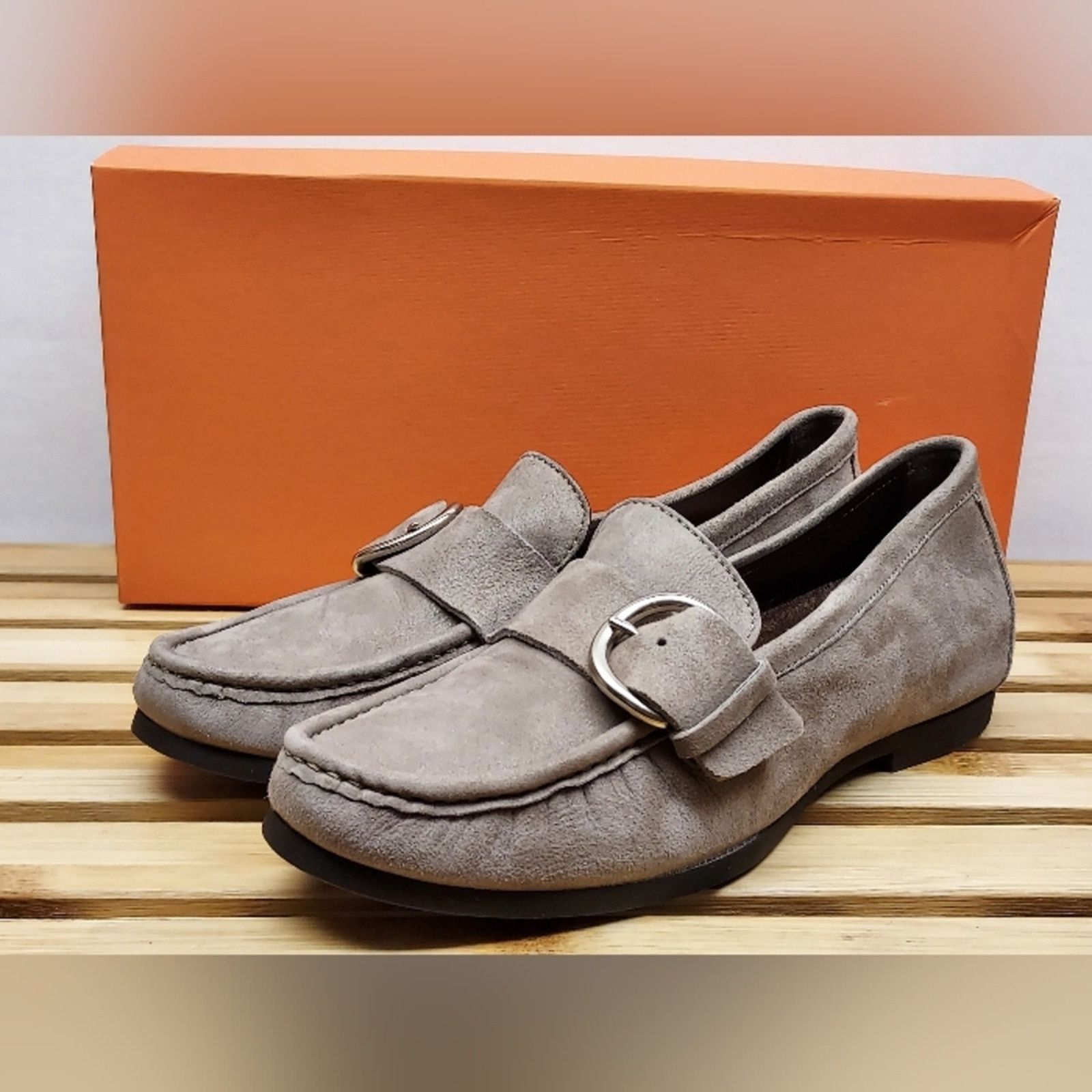 AGL AGL Womens Ginger Suede Buckle Flat Shoes Size 36.5 (6.5) Size US 6.5 / IT 36.5 - 1 Thumbnail