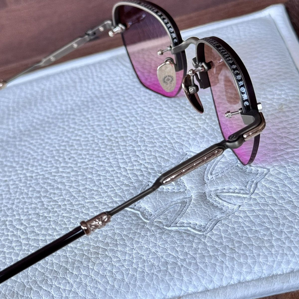 Chrome Hearts Chrome Hearts Frosted 1/1 ‘Pink Ombré’ Sunglasses Size ONE SIZE - 7 Thumbnail