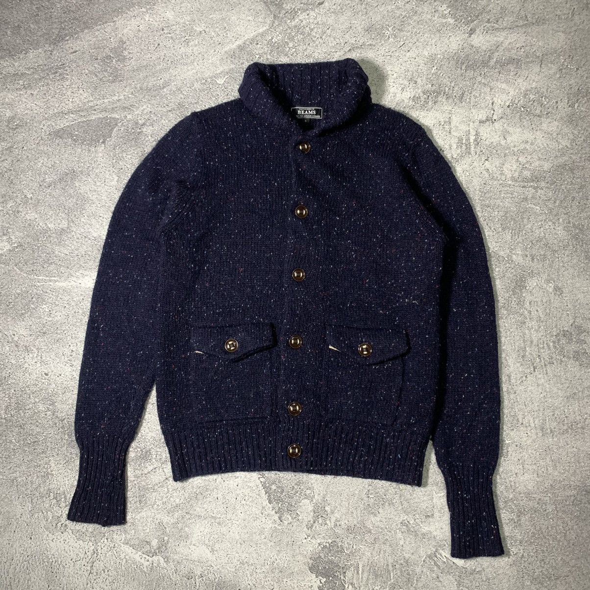 Japanese Knit cardigan shawl collar Beams IfWasSixNine Style