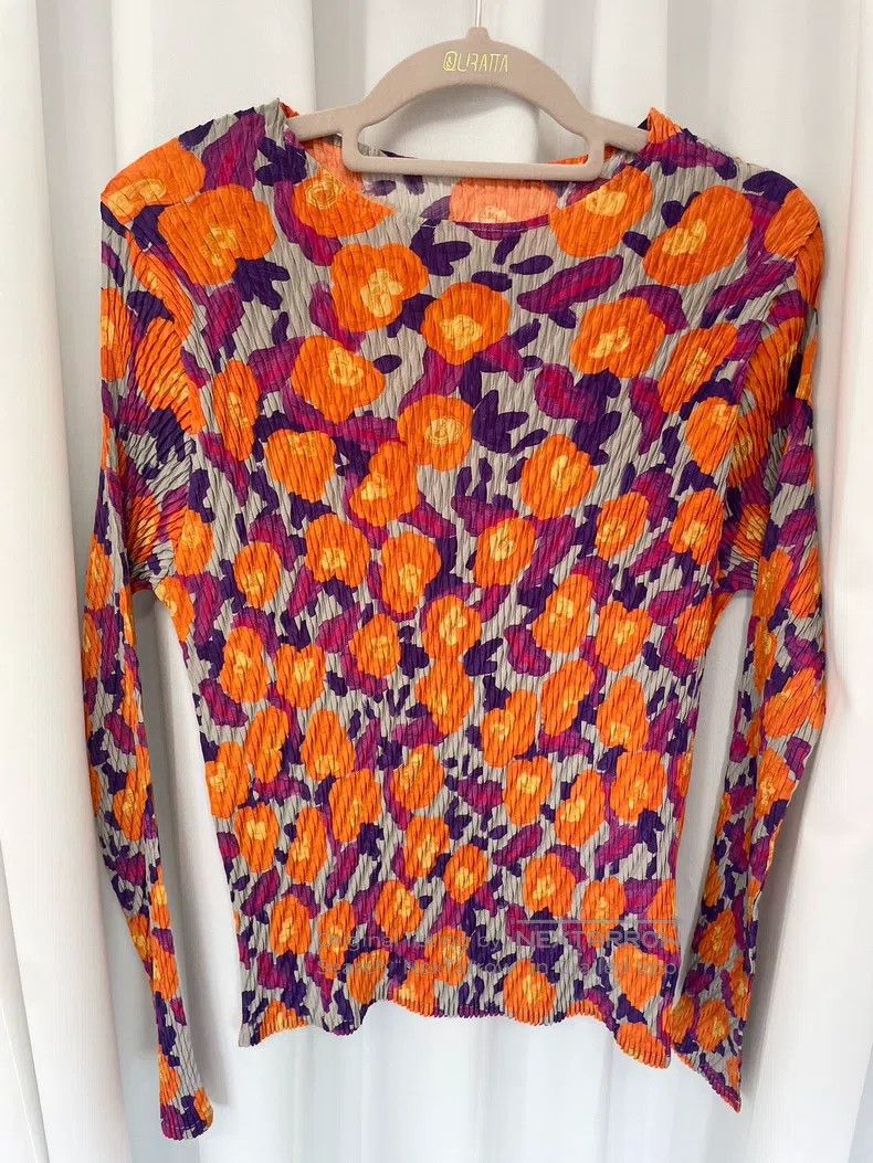 Issey Miyake Issey Miyake Orange Color Block Top Size M / US 6-8 / IT 42-44 - 1 Thumbnail