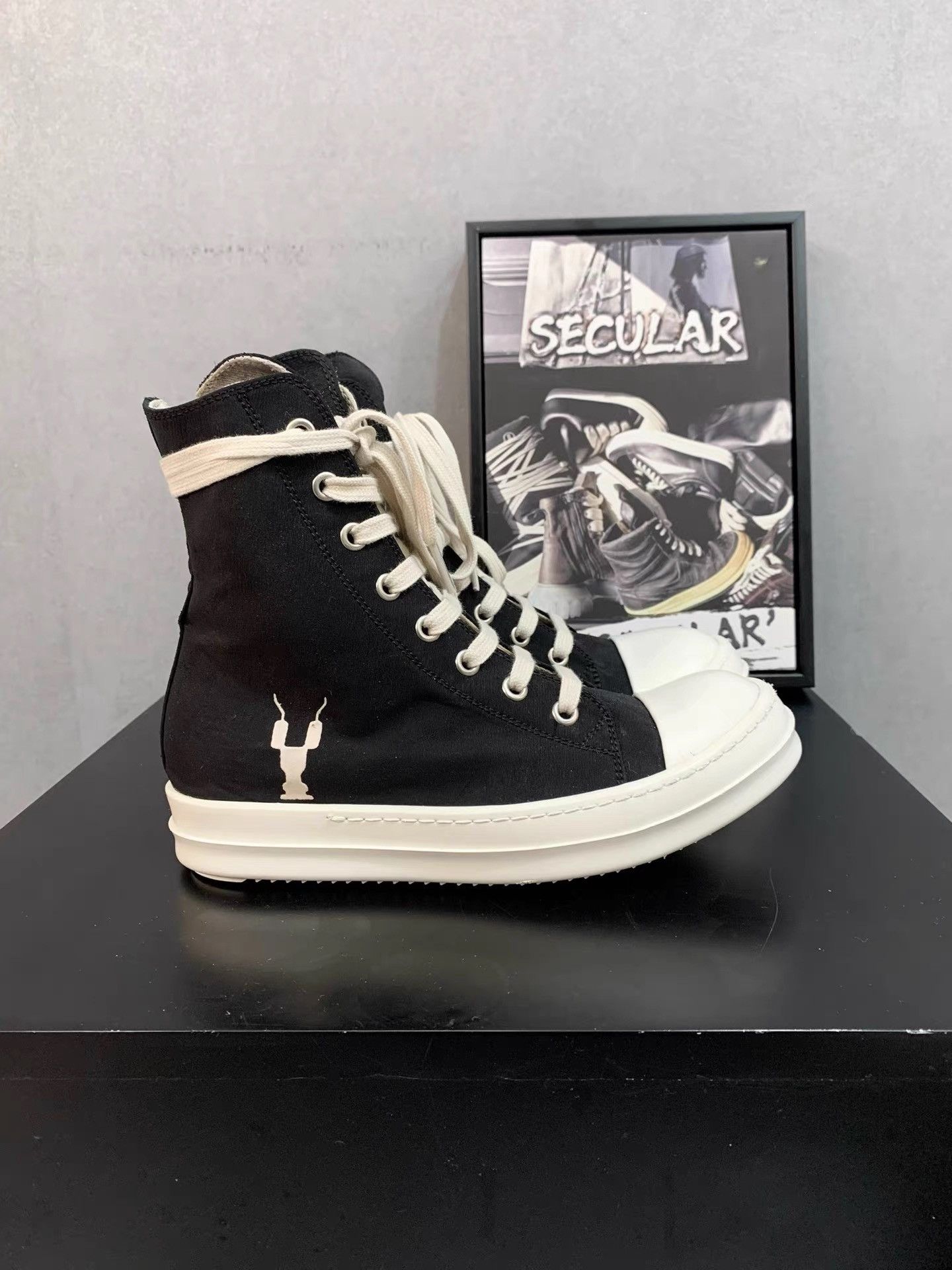 Rick Owens Rick Owens Satin Canvas Ramones K34 Size US 6.5 / IT 36.5 - 4 Thumbnail