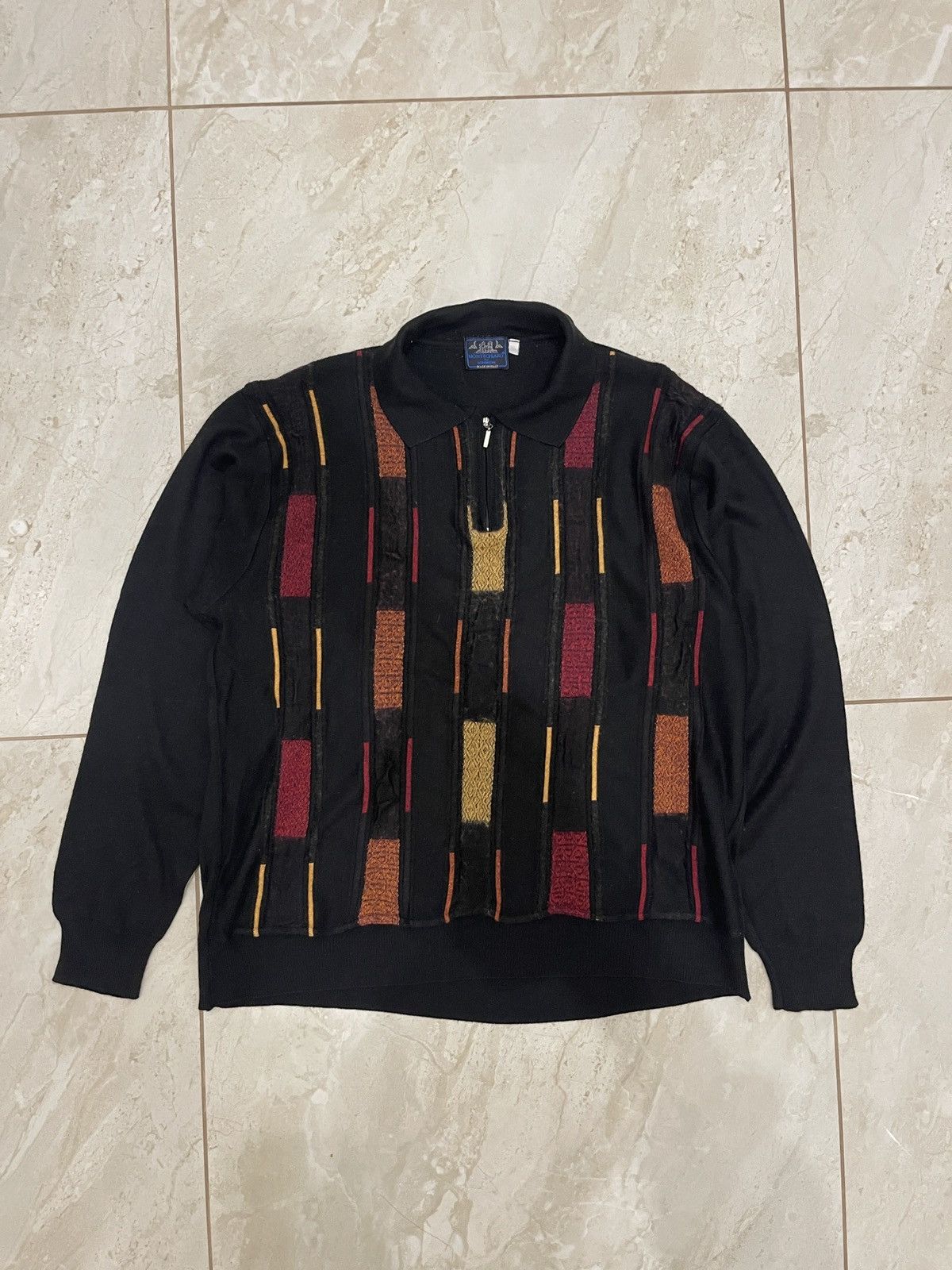 Other Vintage Montechiaro Sweater black 90s Knit wool Size US M / EU 48-50 / 2 - 4 Thumbnail