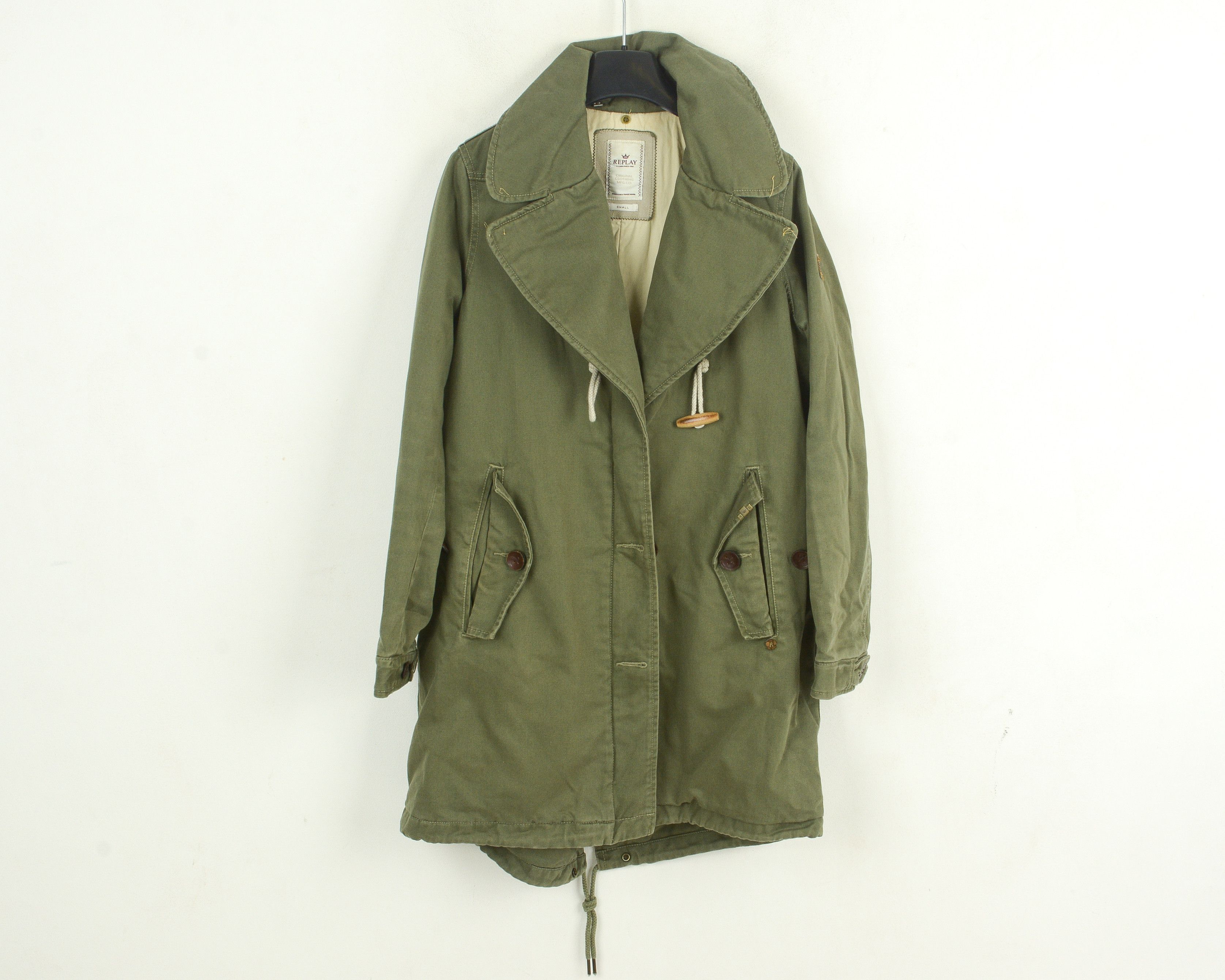Replay Womens S Jacket Coat Cotton Toggle Winter Fishtail Parka Size S / US 4 / IT 40 - 1 Thumbnail