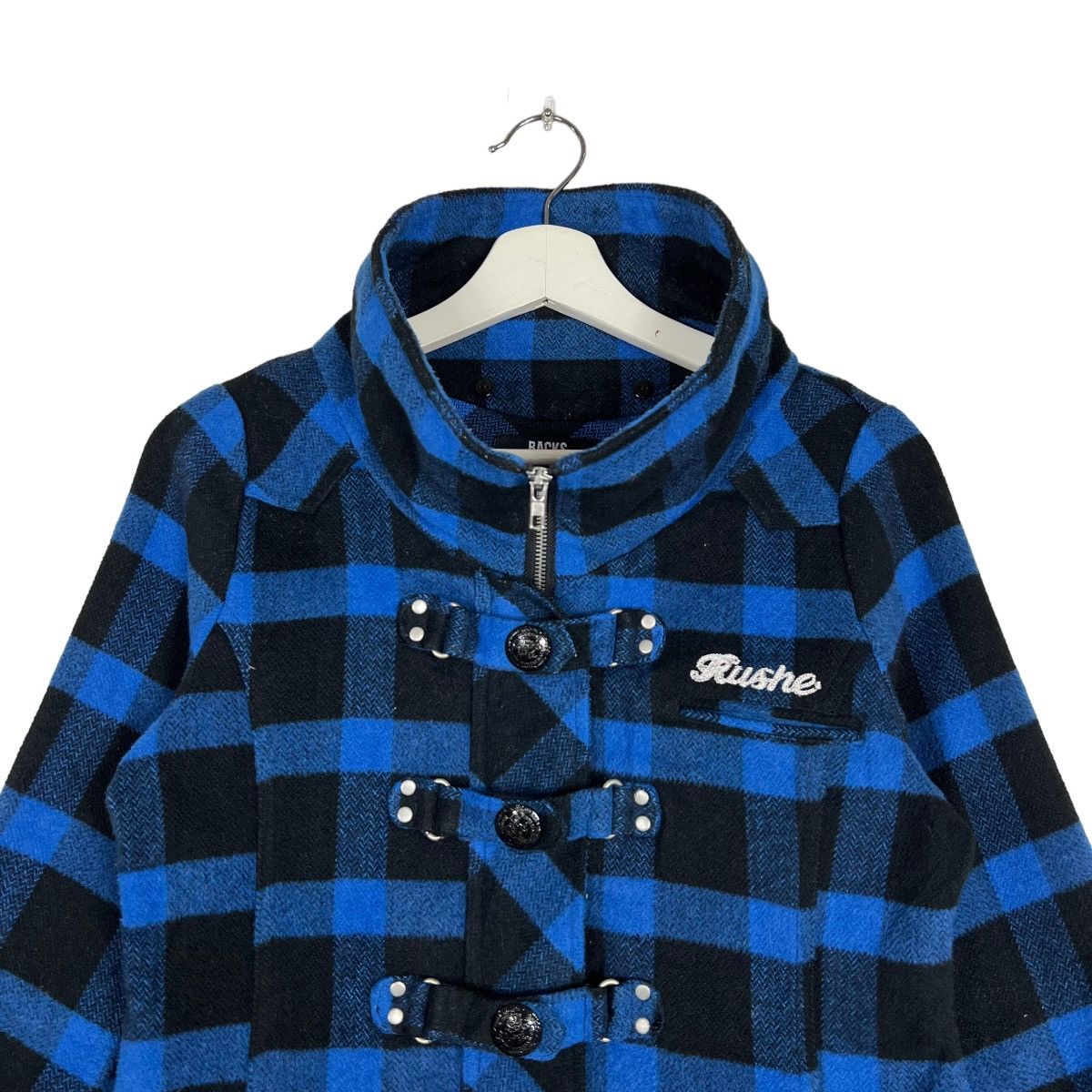 Japanese Brand 🔥 BACKS SEVEN LOVELESS BLACK PLAID WOOL NAPOLEON JACKET Size US S / EU 44-46 / 1 - 3 Thumbnail