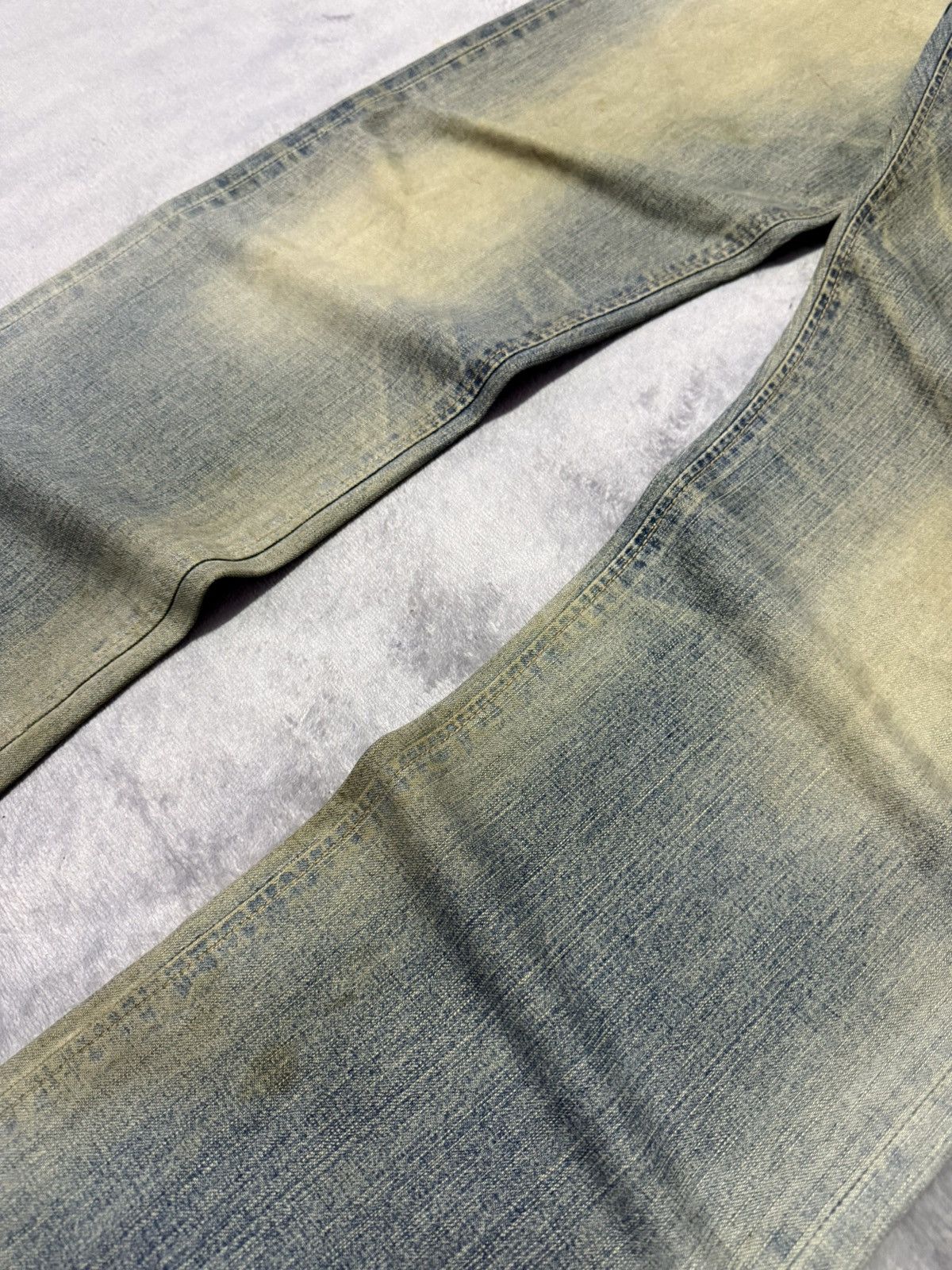 Edwin × Japanese Brand × Vintage Edwin 505 Mud Wash Selvedge Red Line Loose Straight Jeans Size US 31 - 9 Thumbnail