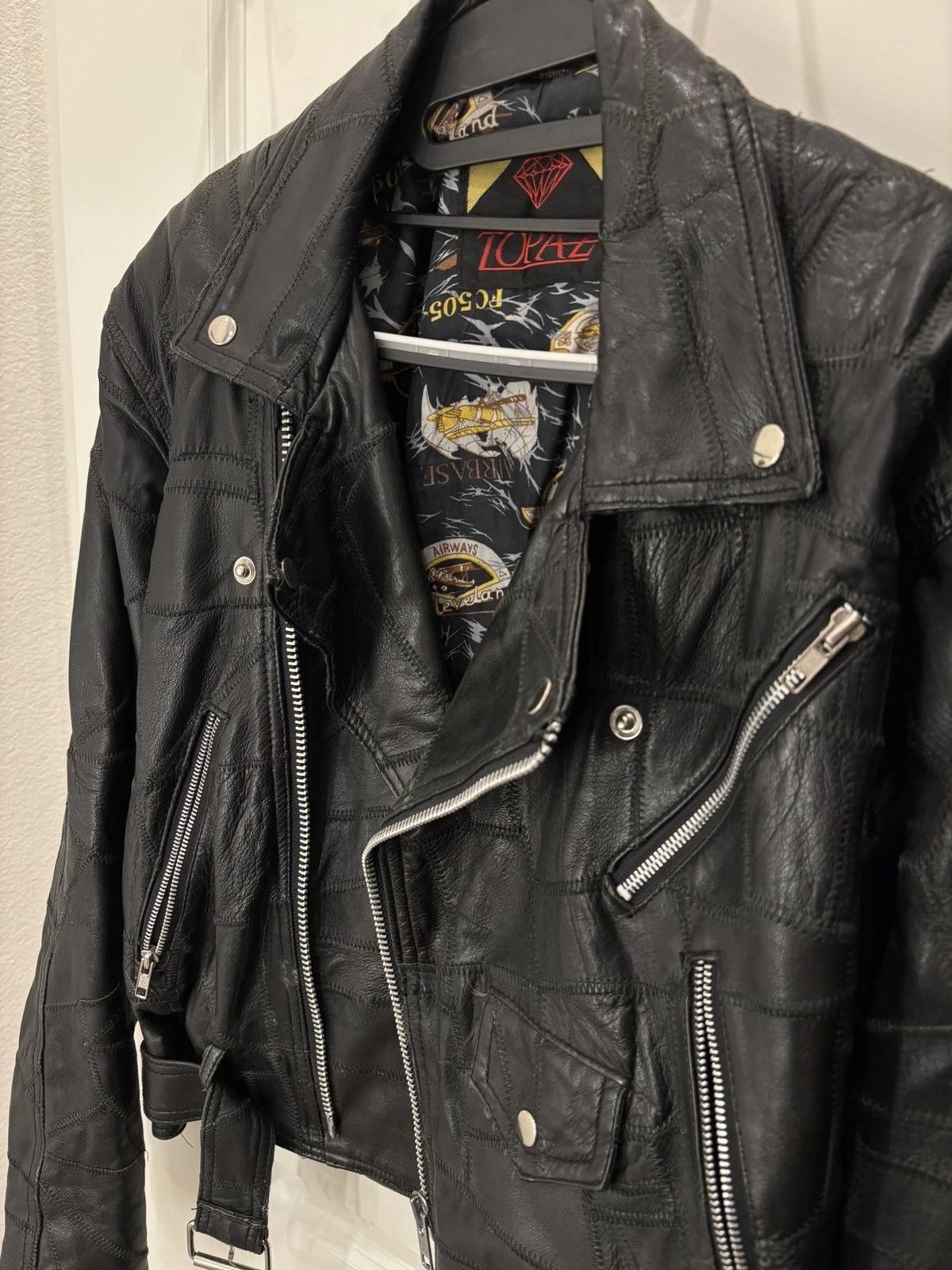 Vintage Black Leather Stitch Jacket Size US M / EU 48-50 / 2 - 3 Thumbnail