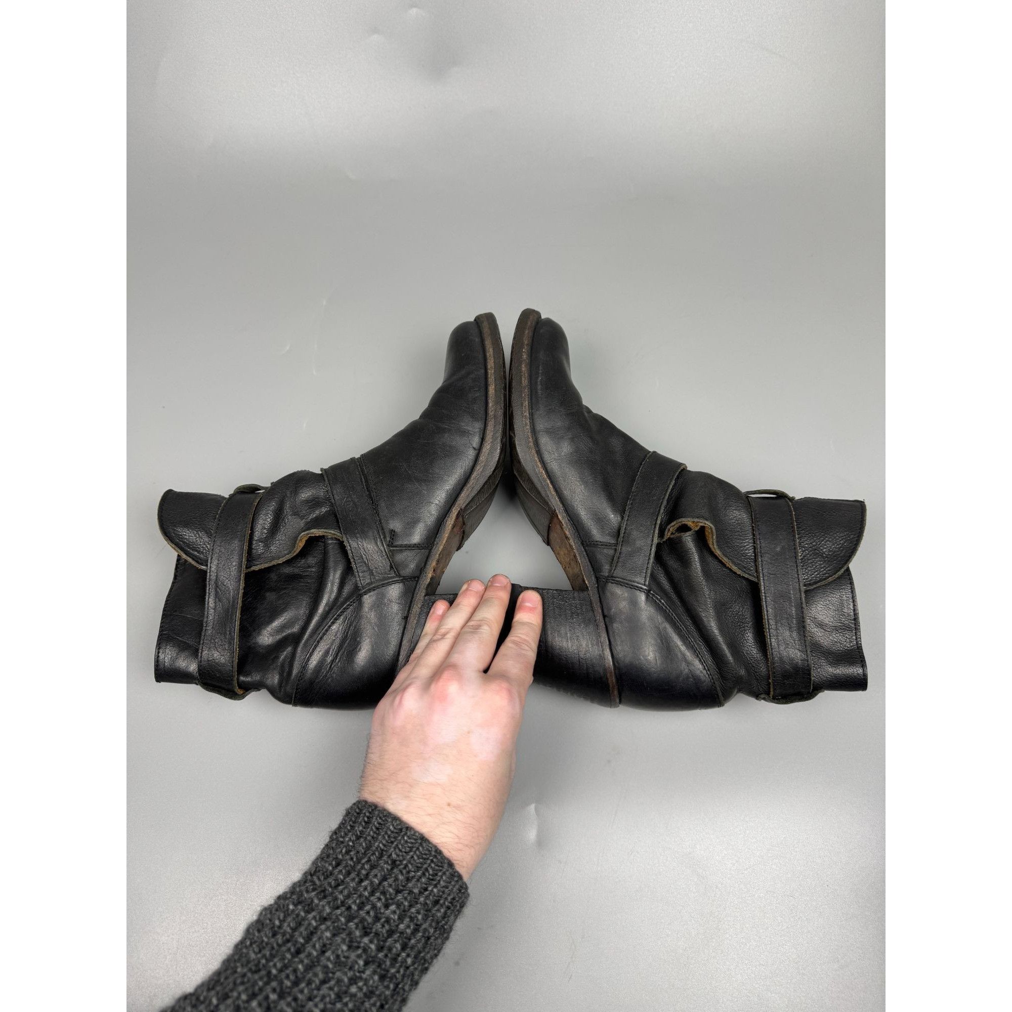 Fiorentini + Baker Fiorentini + Baker Mid Heel Black Leather Boots (Y1240) Size US 9 / IT 39 - 7 Thumbnail